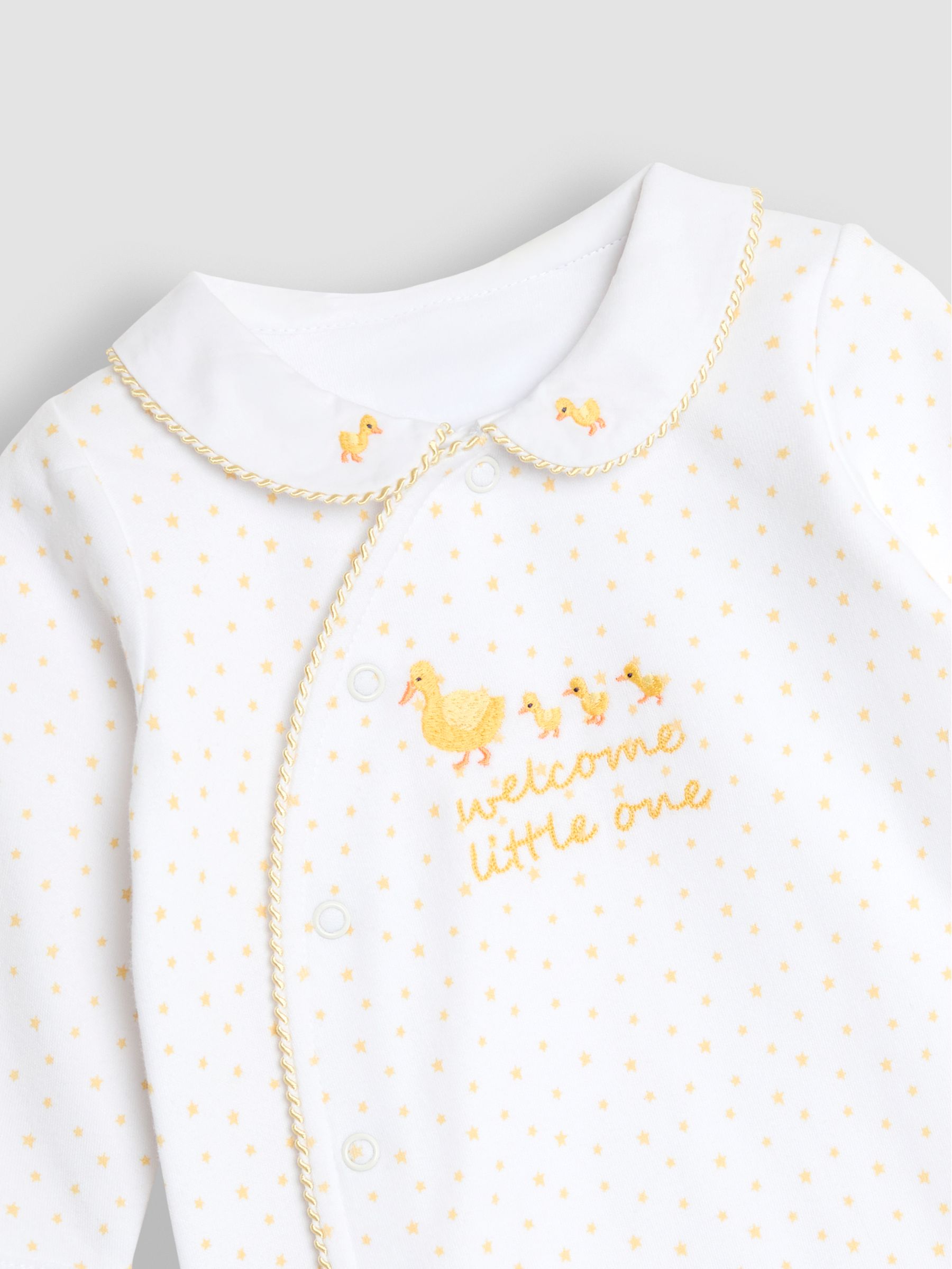 White Welcome Little One Sleepsuit - Image 3 of 3