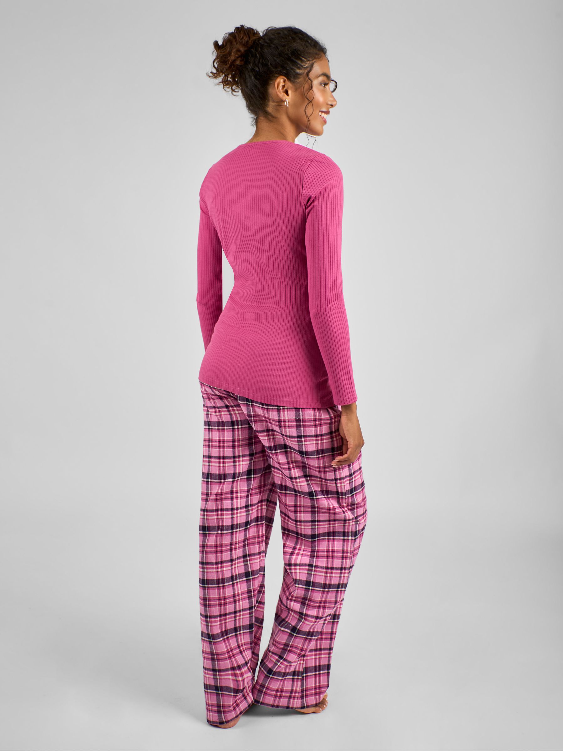 Pink Check Maternity And Nursing Pyjamas Set - Image 2 of 4