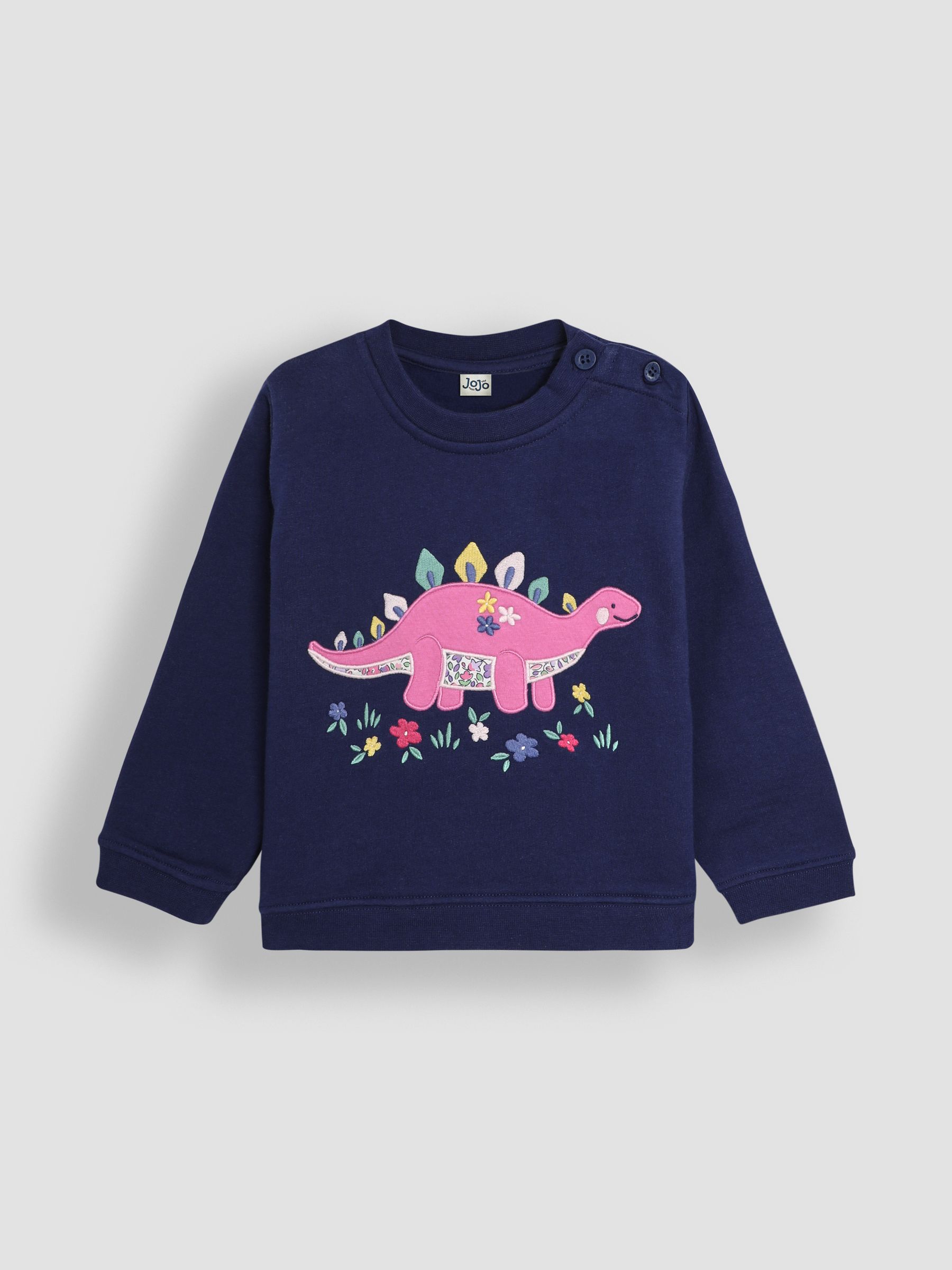 Navy Dino Appliqué Sweatshirt And Joggers Set - Image 2 of 5