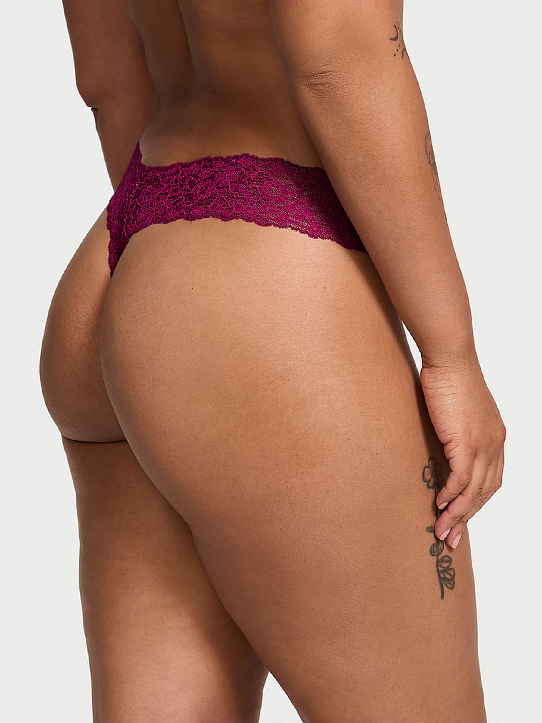Plum Rouge Red Thong Knickers - Image 2 of 3