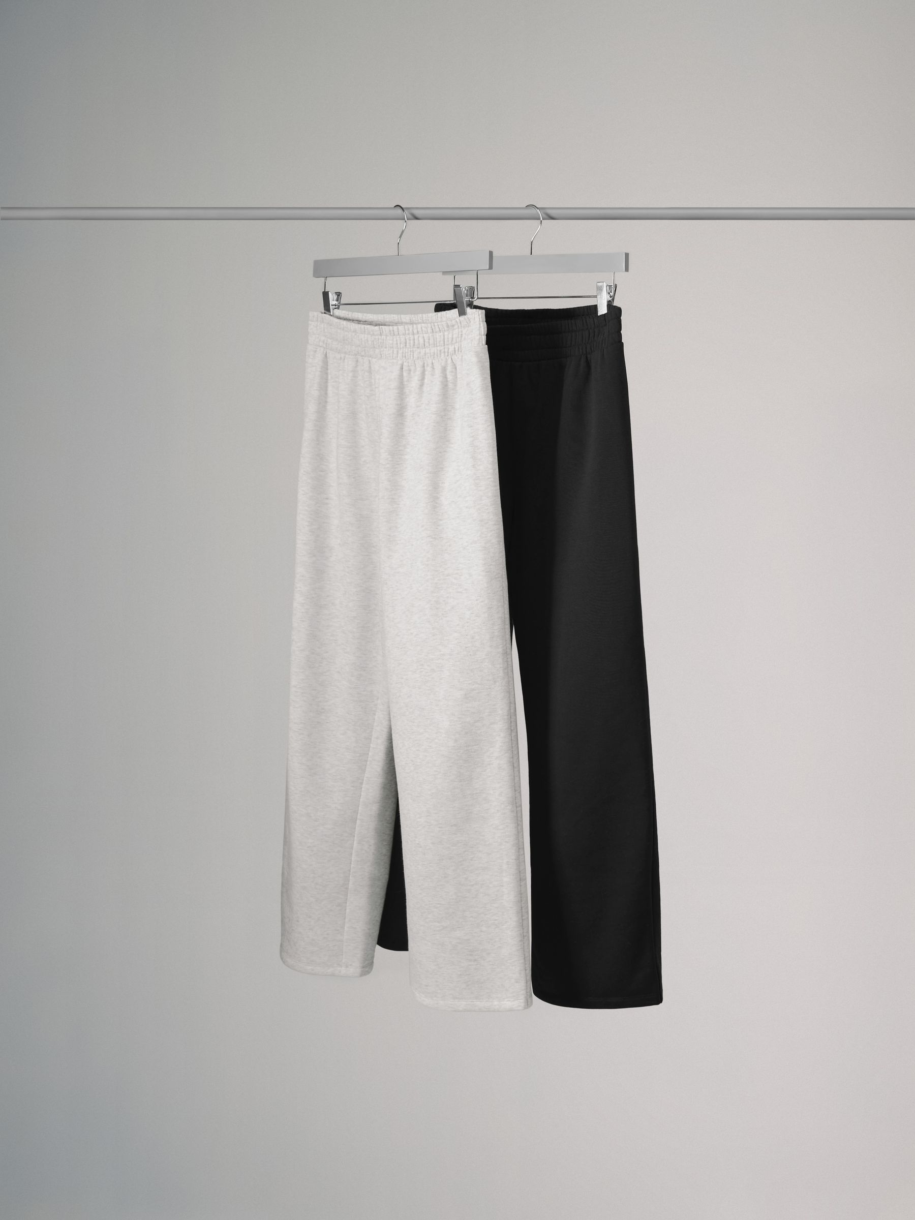 Black/Grey - 2 Pack Wide Leg Joggers - Image 2 of 7