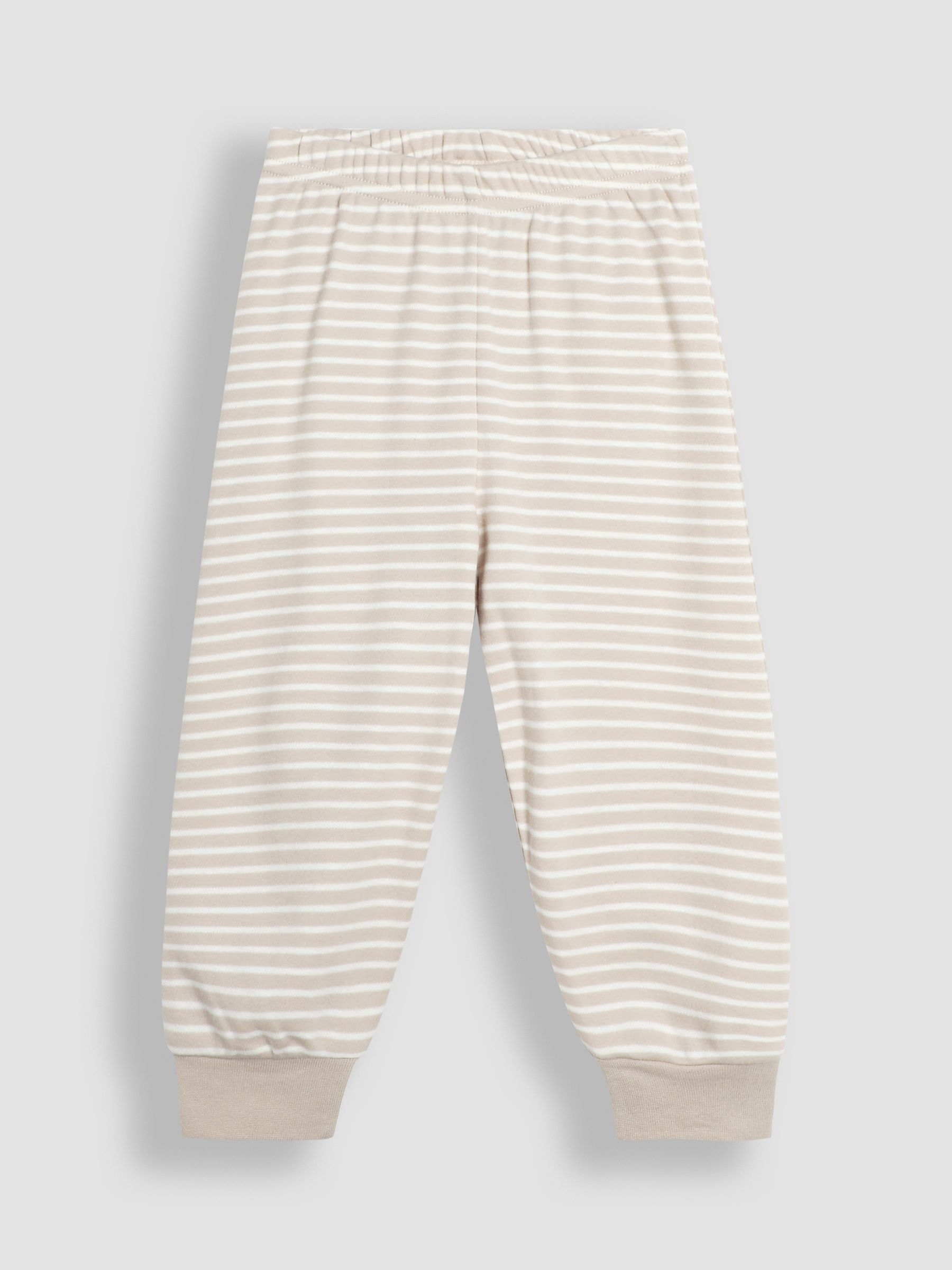Cream Cotton Christmas Reindeer Striped Pyjamas - Image 8 of 9
