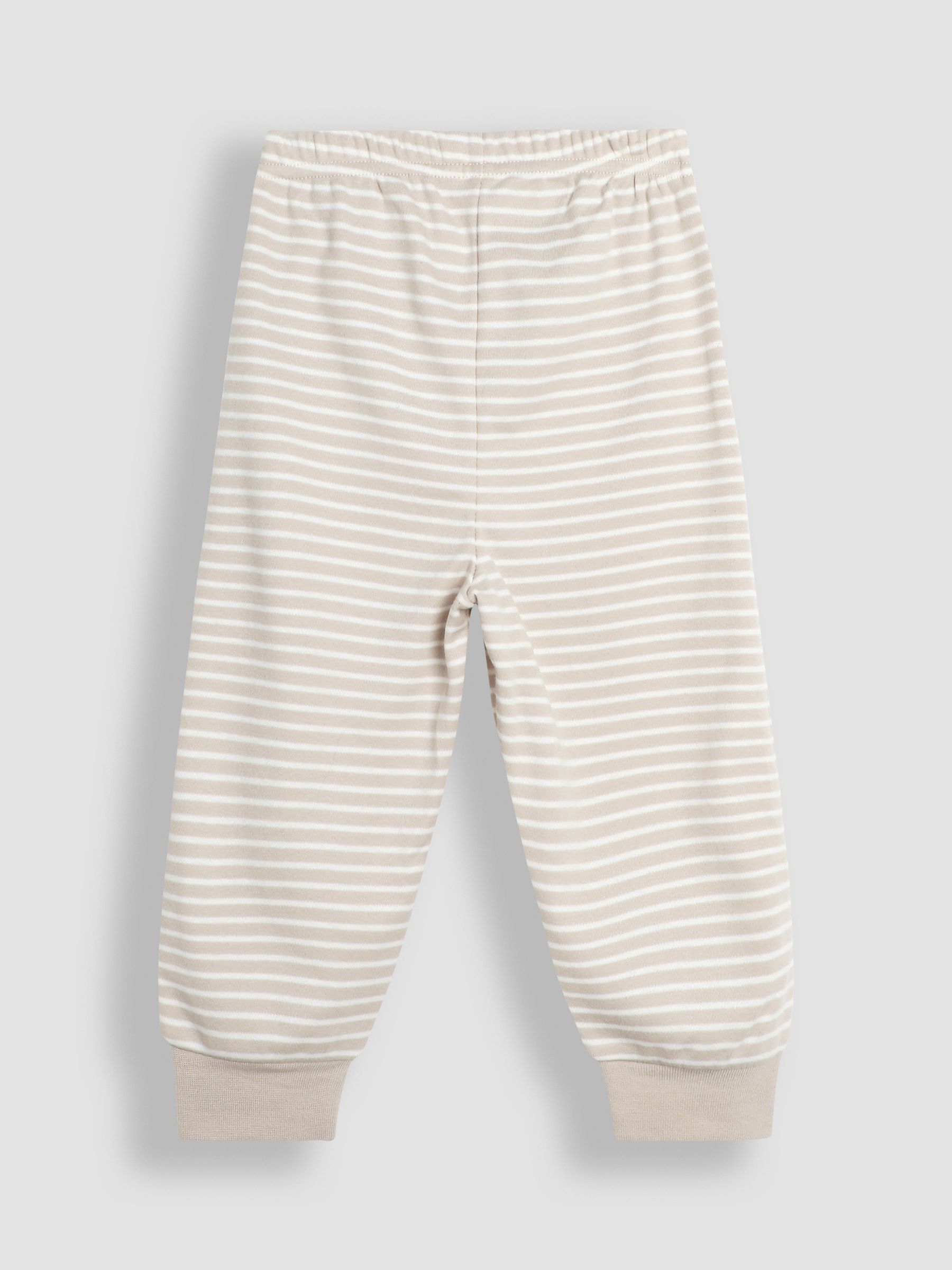 Cream Cotton Christmas Reindeer Striped Pyjamas - Image 9 of 9