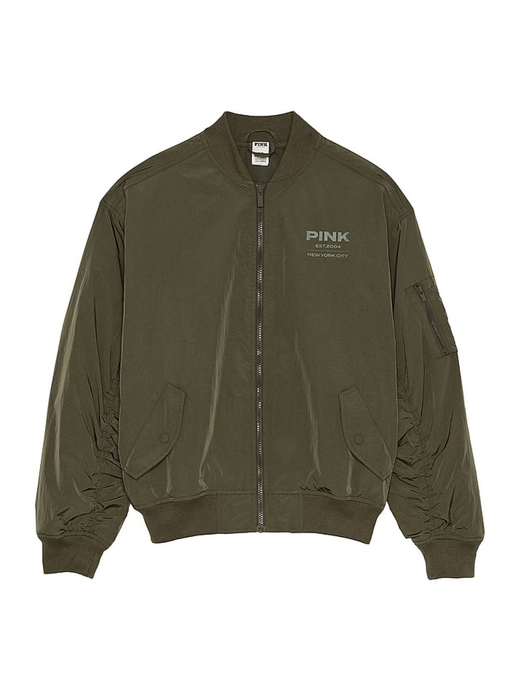 Olive Green Parachute Cargo Bomber Jacket - Image 3 of 4