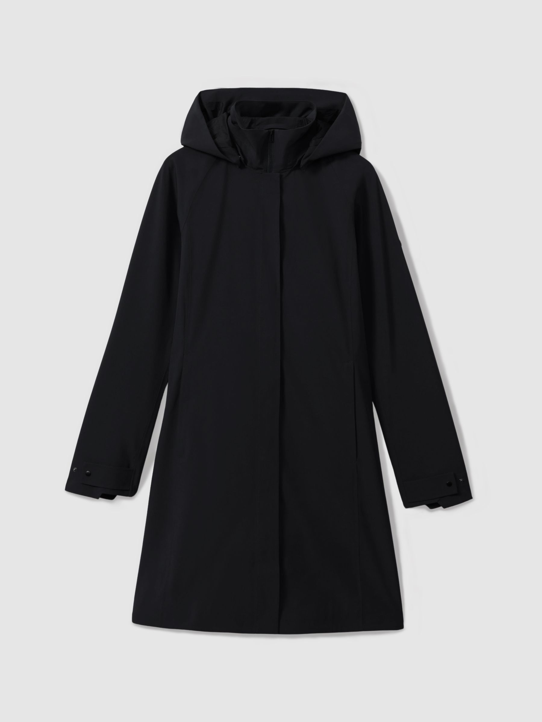 Scandinavian Edition Detachable Hooded Raincoat in Midnight - Image 1 of 7 Scandinavian Edition Detachable Hooded Raincoat in Midnight - Image 1 of 7