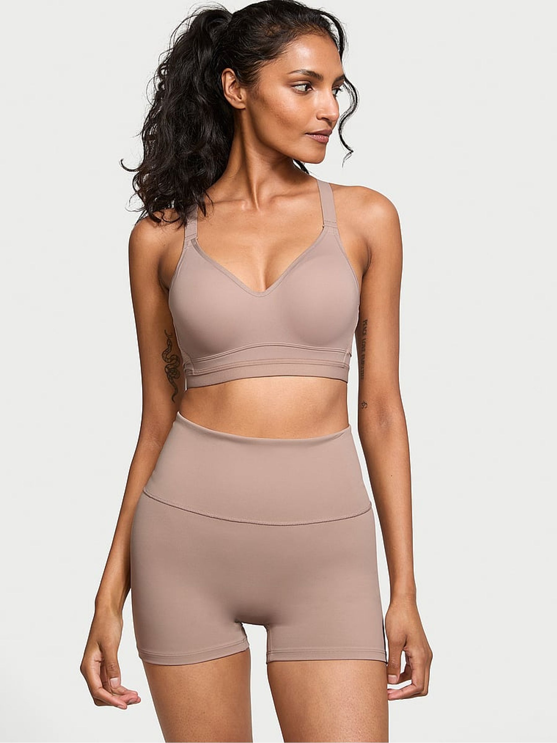 Candlelight Rose Nude Elevate™ High Rise Bike Shorts - Image 1 of 3