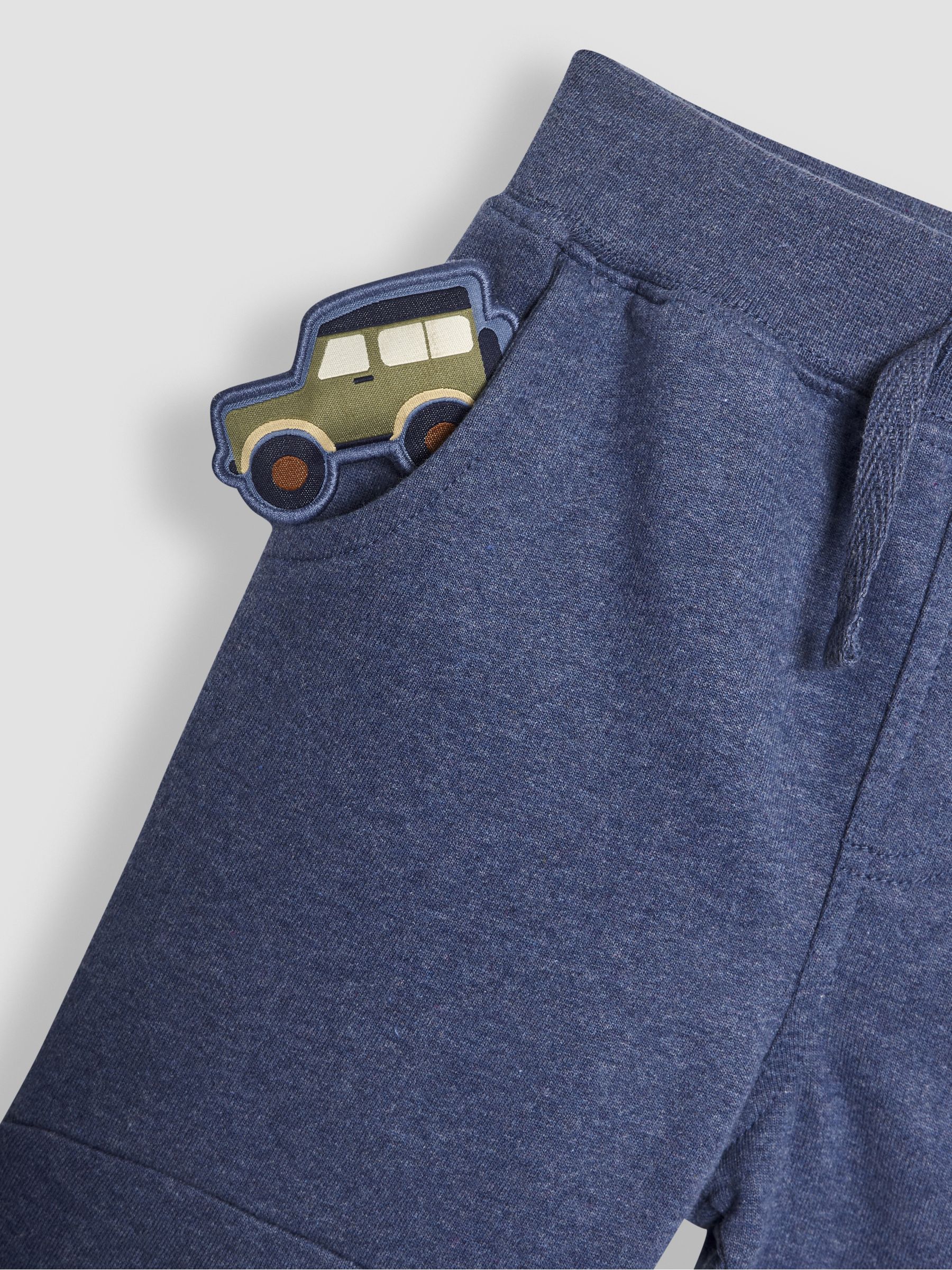 Denim Blue Land Rover Appliqué Knee Pet in Pocket Joggers - Image 3 of 3