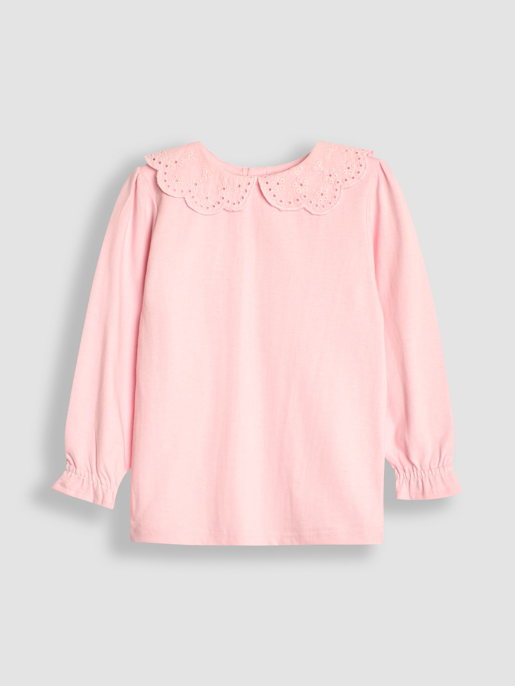 Pink Pretty Top With Broderie Collar - Image 1 of 3