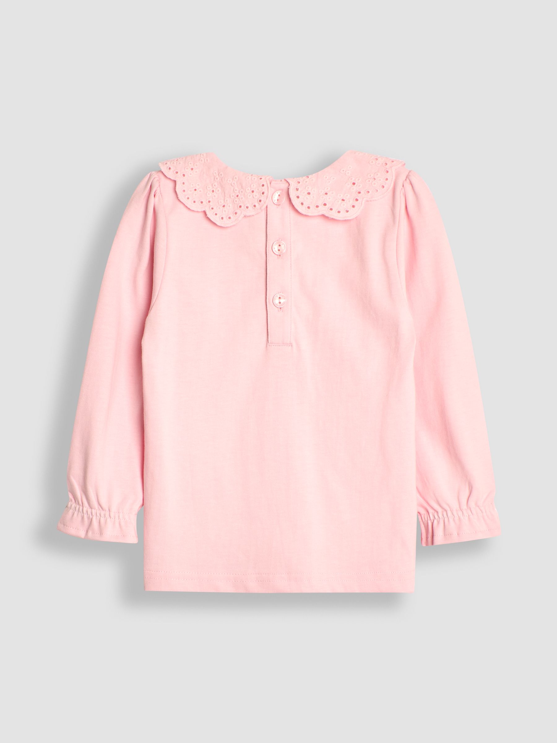 Pink Pretty Top With Broderie Collar - Image 2 of 3