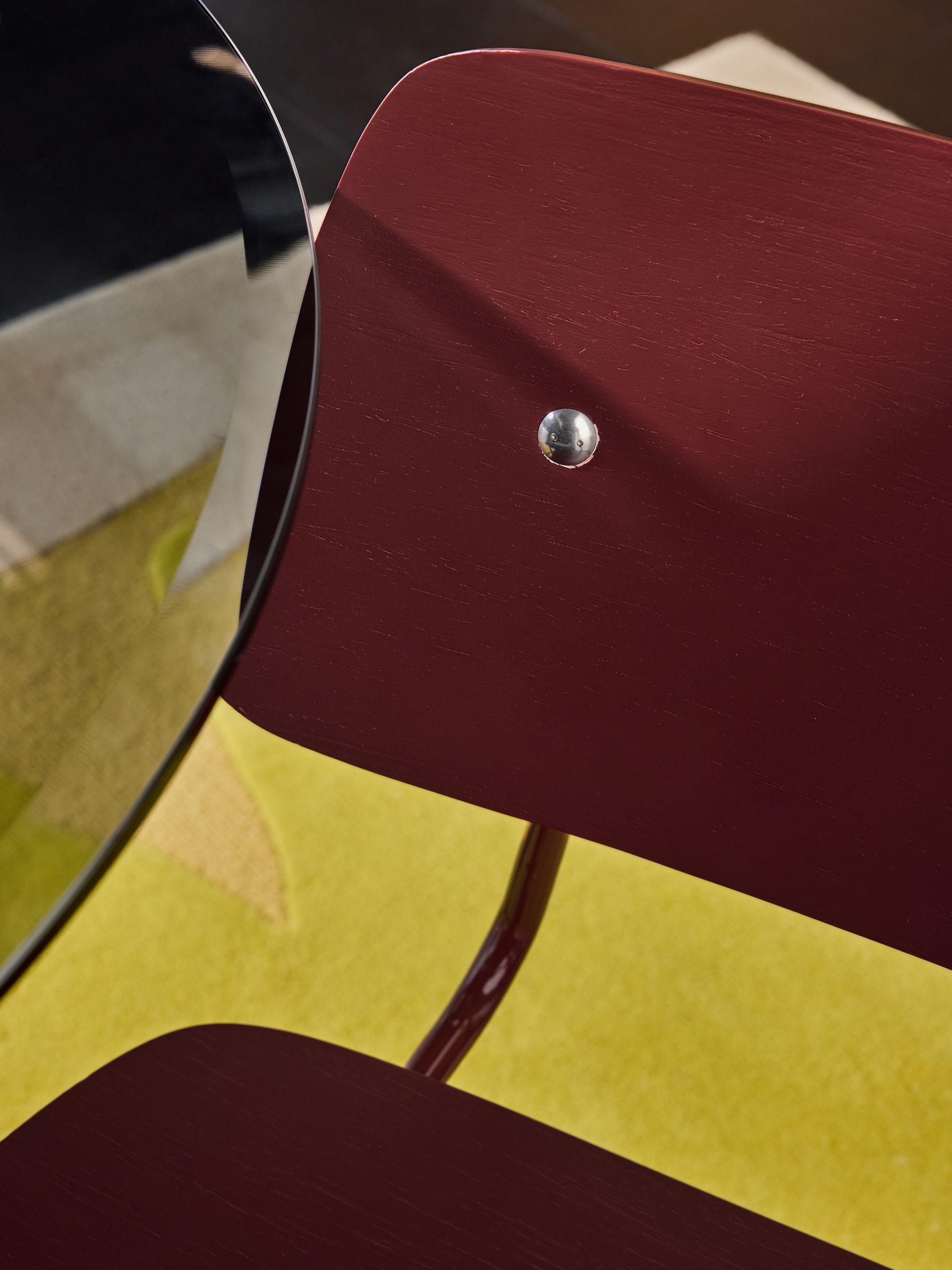 Set of 2 Airi Dining Chairs in Burgundy Red - Image 3 of 6