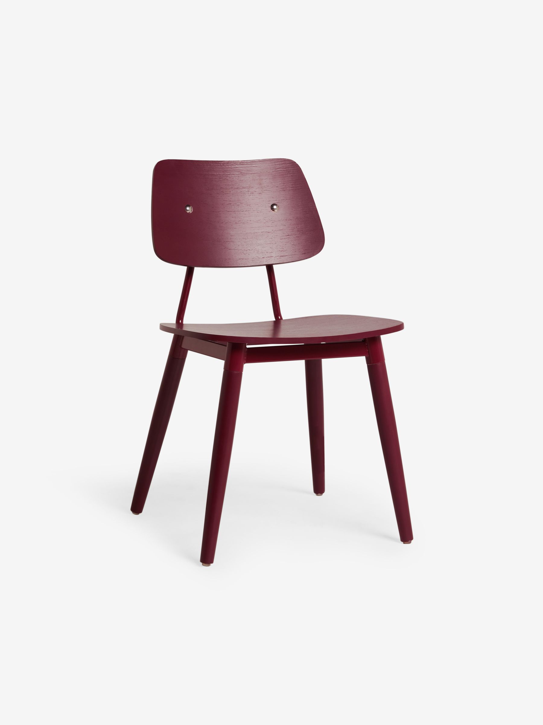 Set of 2 Airi Dining Chairs in Burgundy Red - Image 5 of 6