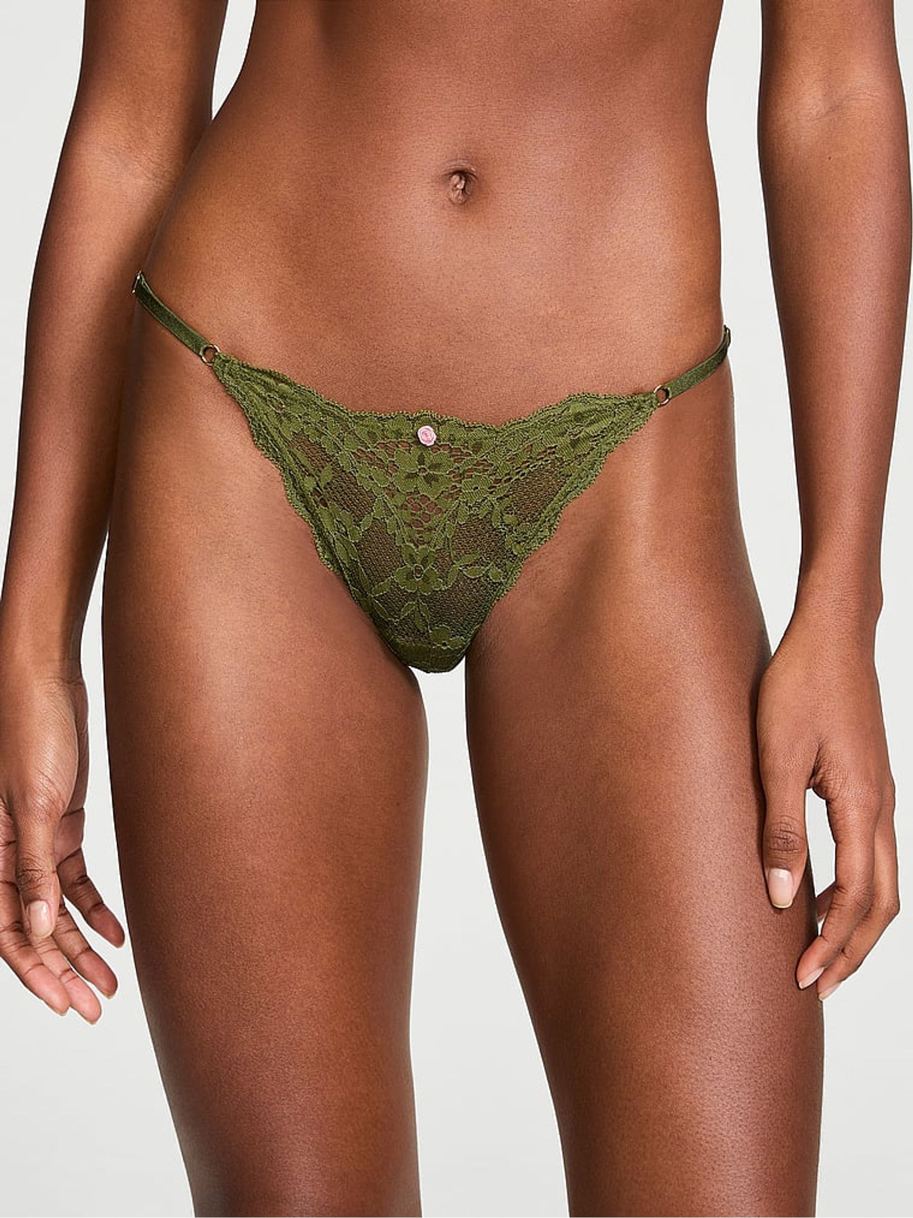 Woodland Green Lace Bikini Knickers - Image 1 of 1