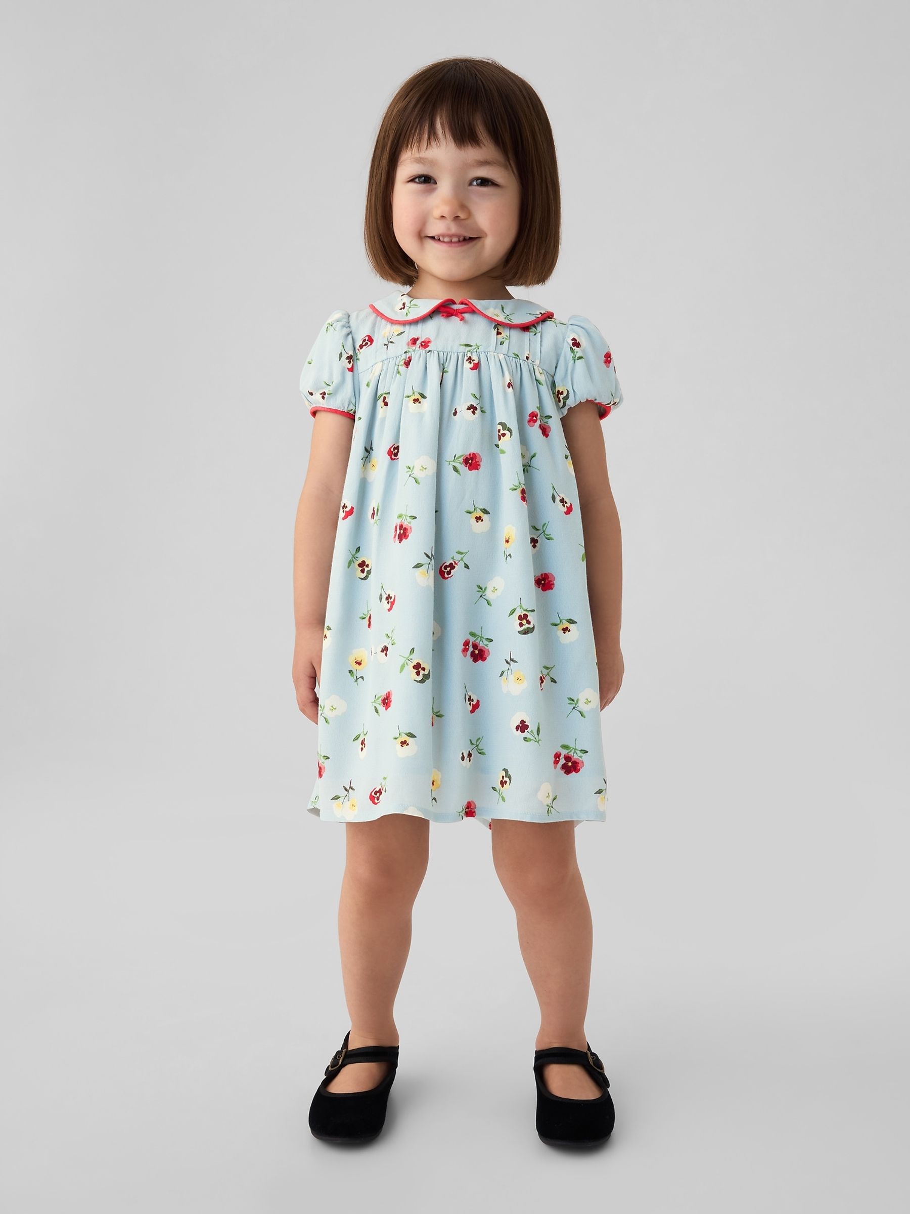 Light Blue DÔEN Floral Dress (6mths-5yrs) - Image 1 of 4