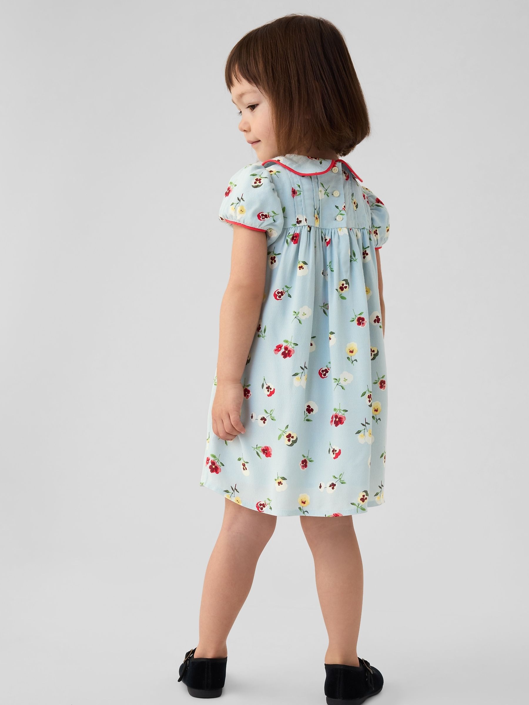 Light Blue DÔEN Floral Dress (6mths-5yrs) - Image 2 of 4