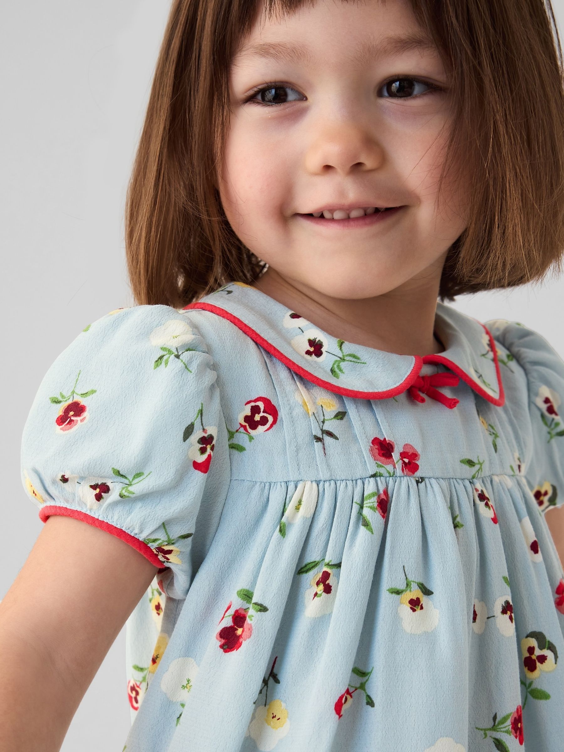 Light Blue DÔEN Floral Dress (6mths-5yrs) - Image 3 of 4