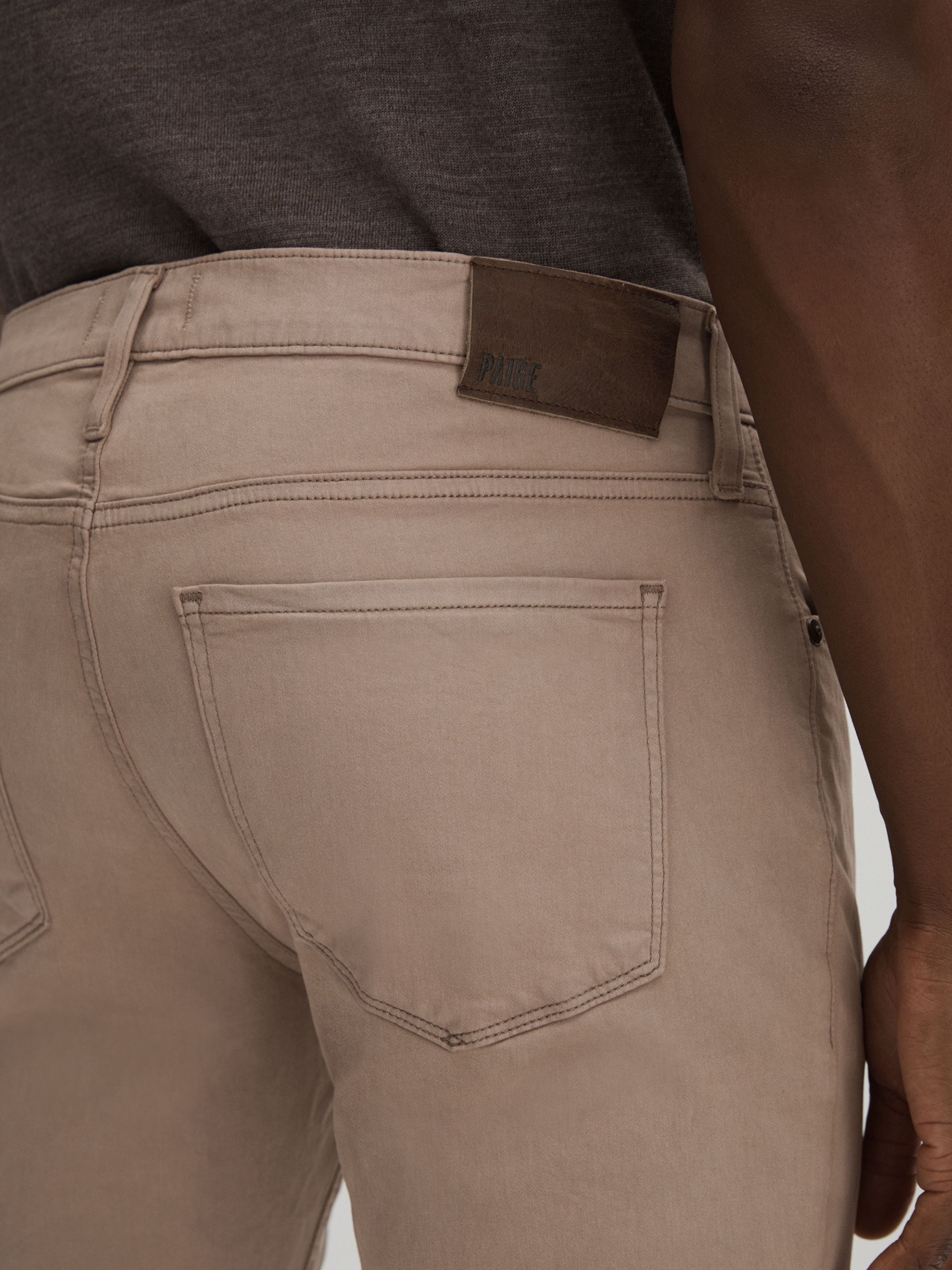 Paige Straight Leg Jeans in Cocoa - Image 4 of 6