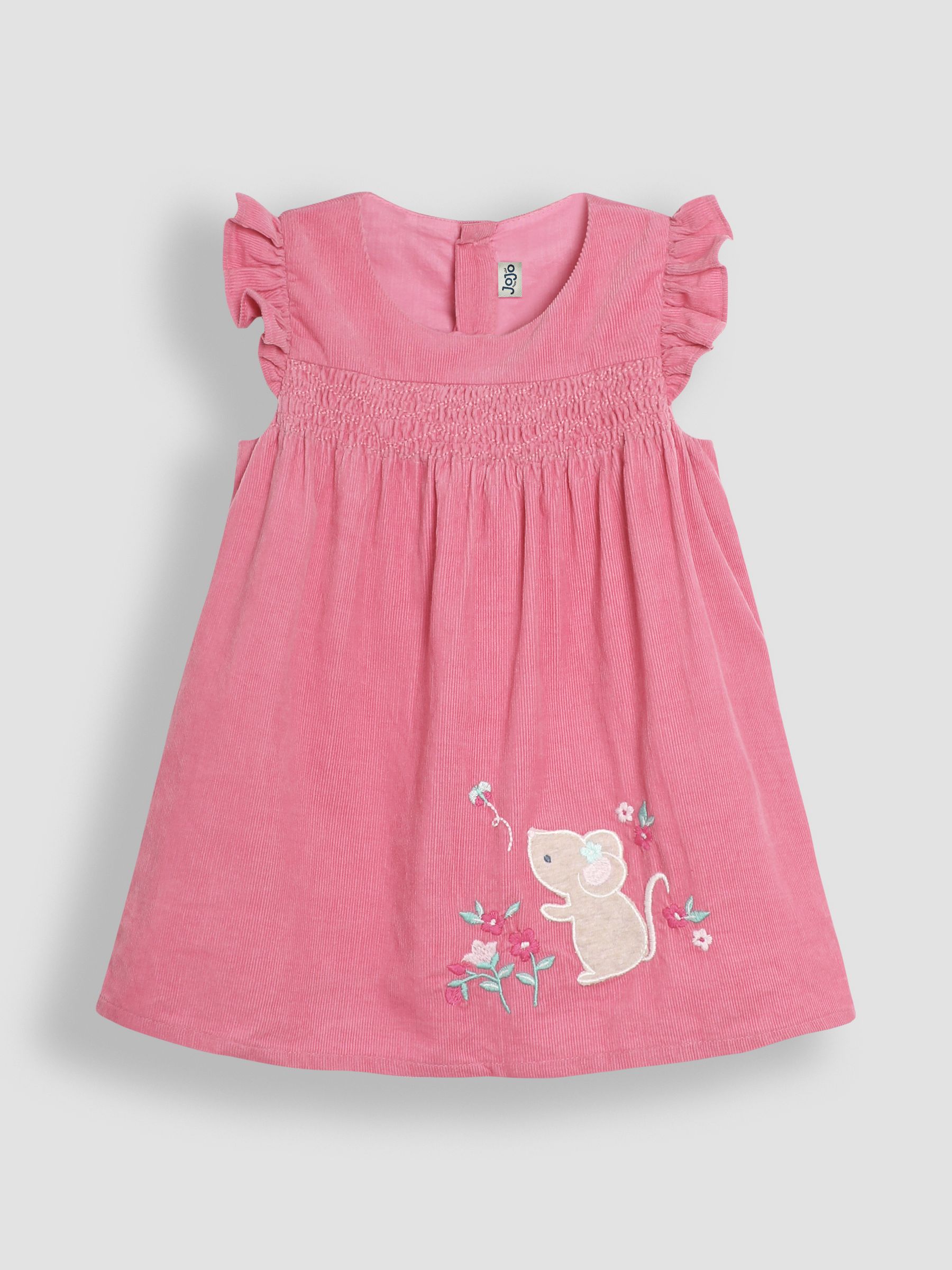 Pink Mouse Appliqué Cord Baby Dress And Top Set - Image 3 of 9