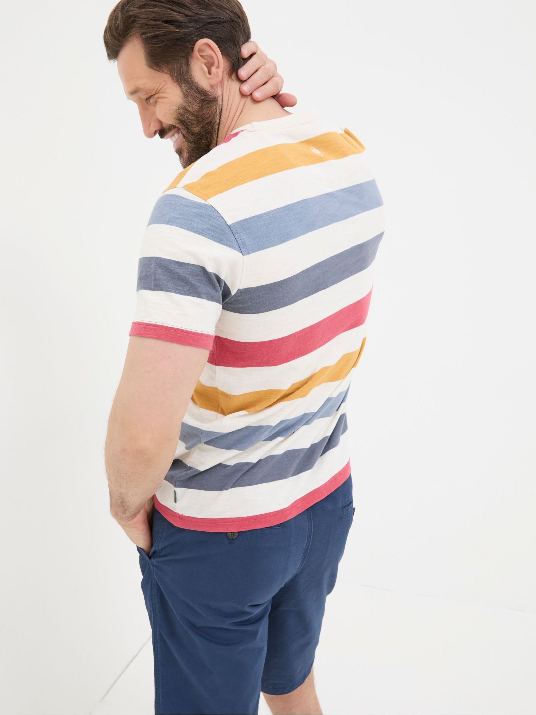 Natural Seacombe Block Stripe T-Shirt - Image 2 of 5