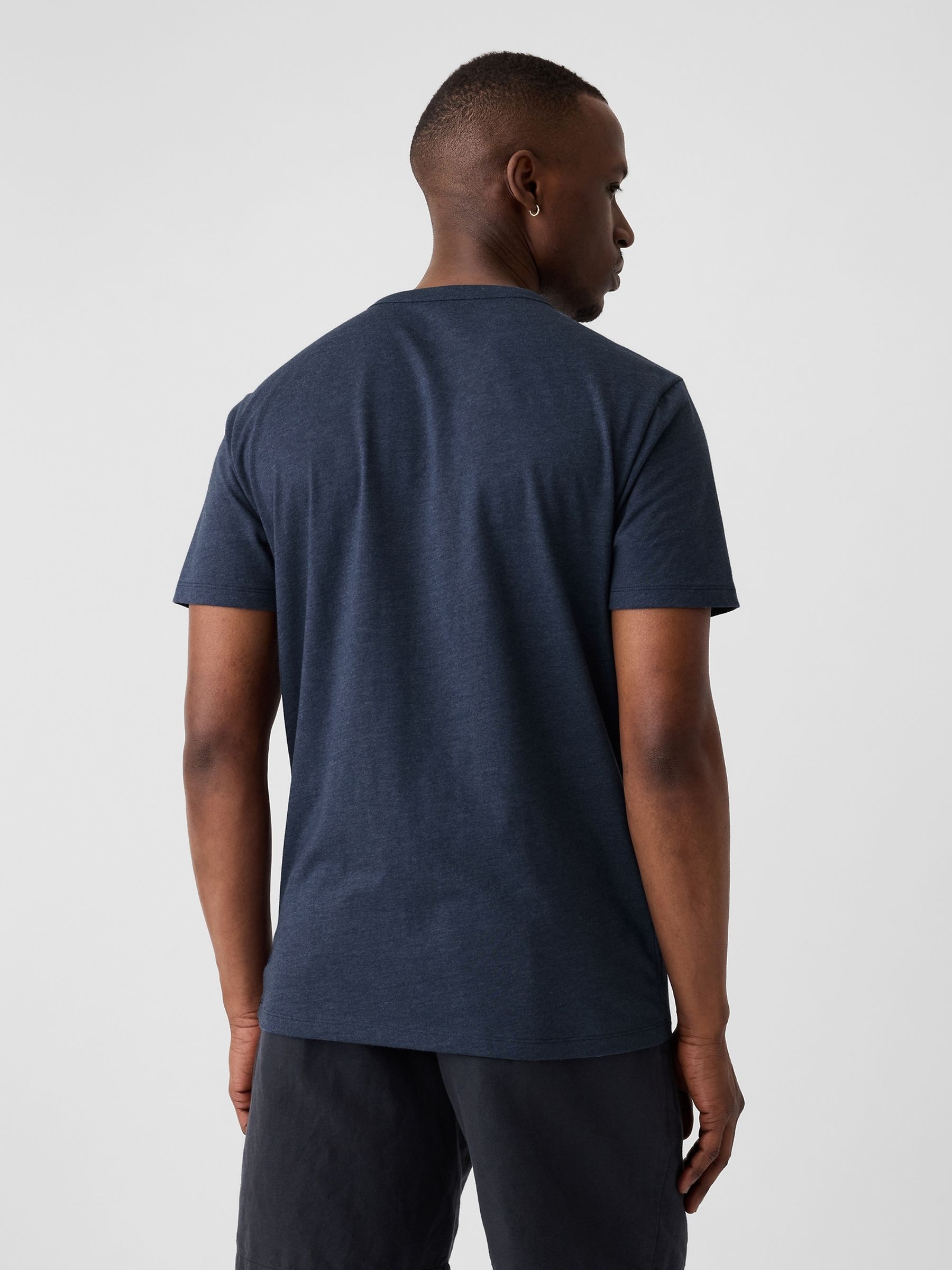 Blue Everyday Soft Henley Short Sleeve T-Shirt - Image 2 of 6