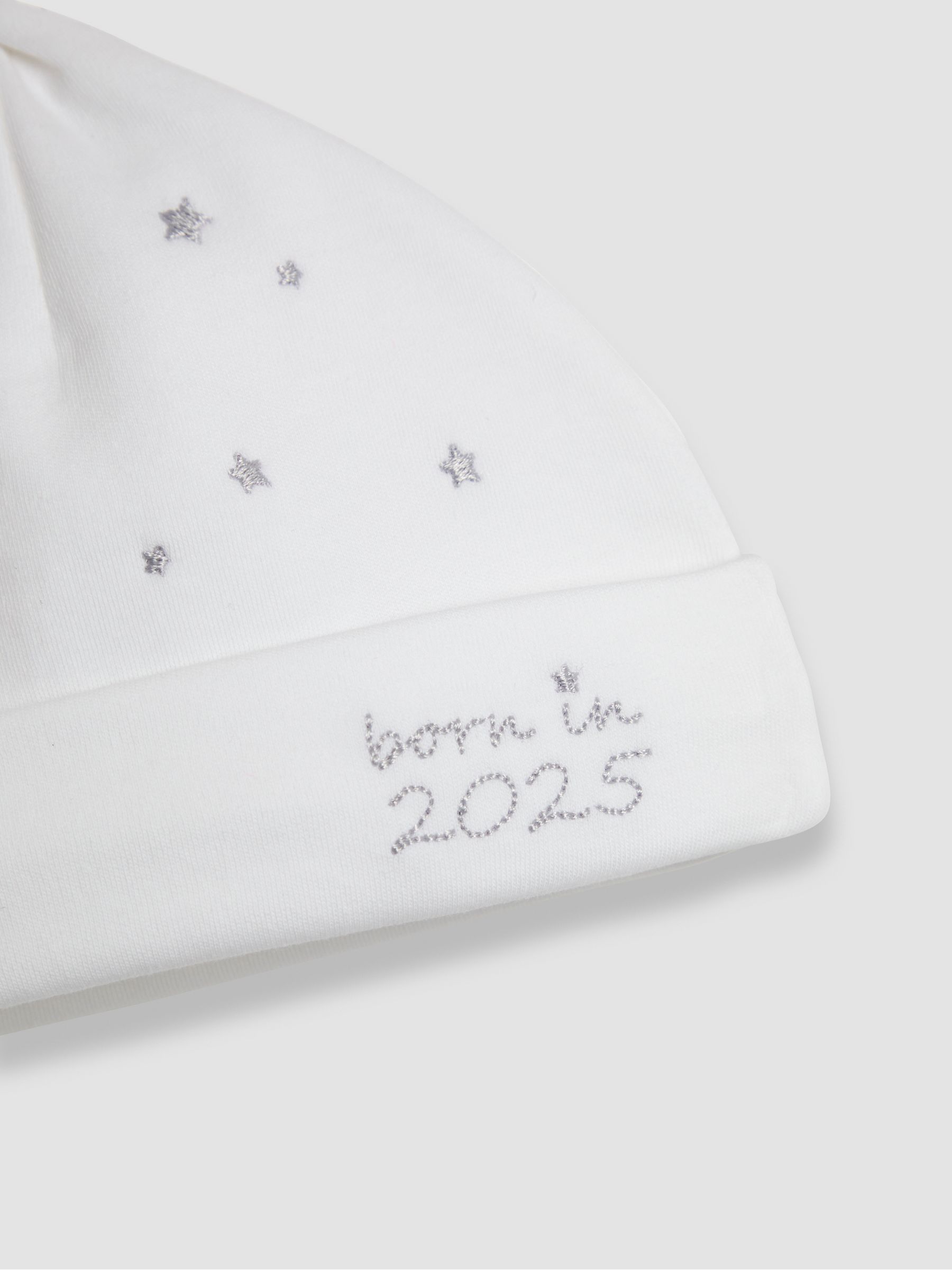 White Born In 2025 Embroidered Hat - Image 3 of 3