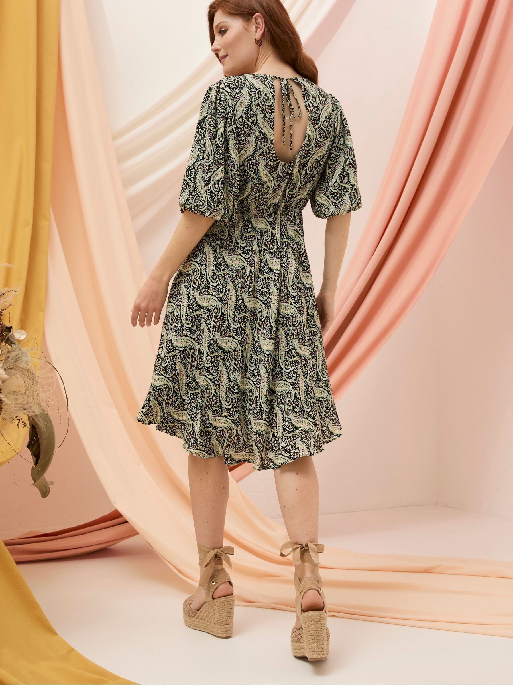 Black Padra Paisley Dress - Image 2 of 7