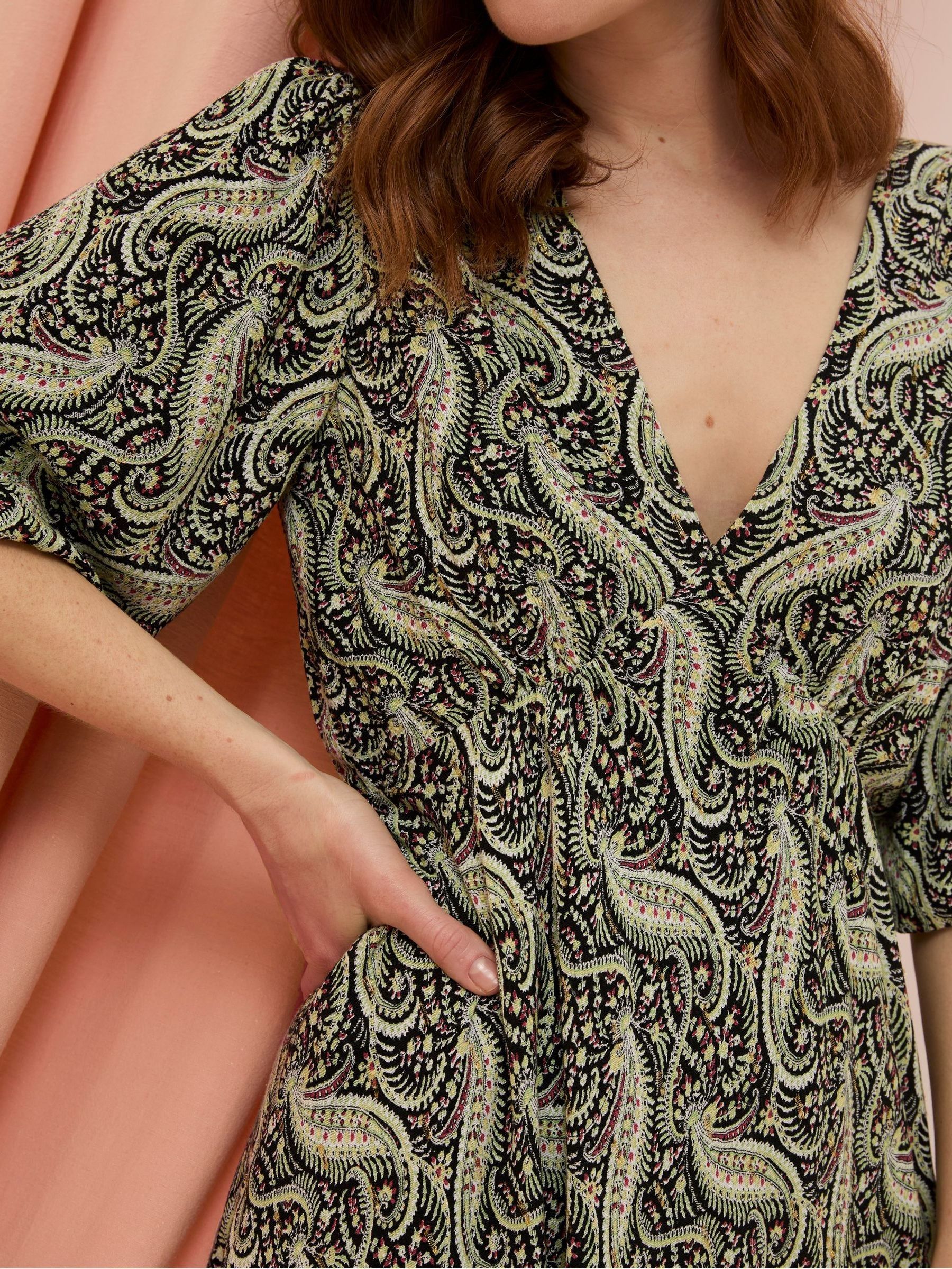 Black Padra Paisley Dress - Image 4 of 7