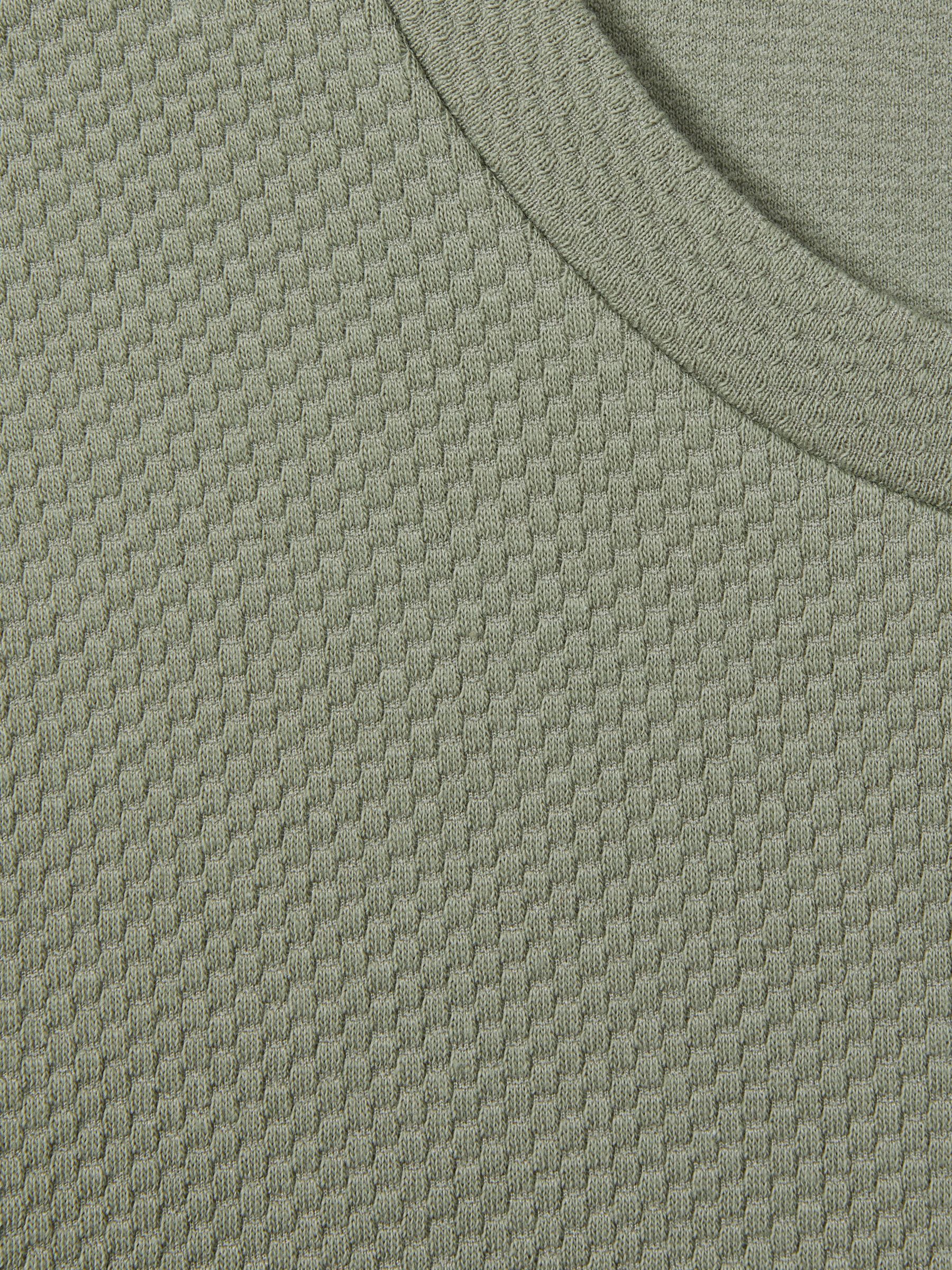 Slim Fit Honeycomb T-Shirt in Pistachio - Image 5 of 5