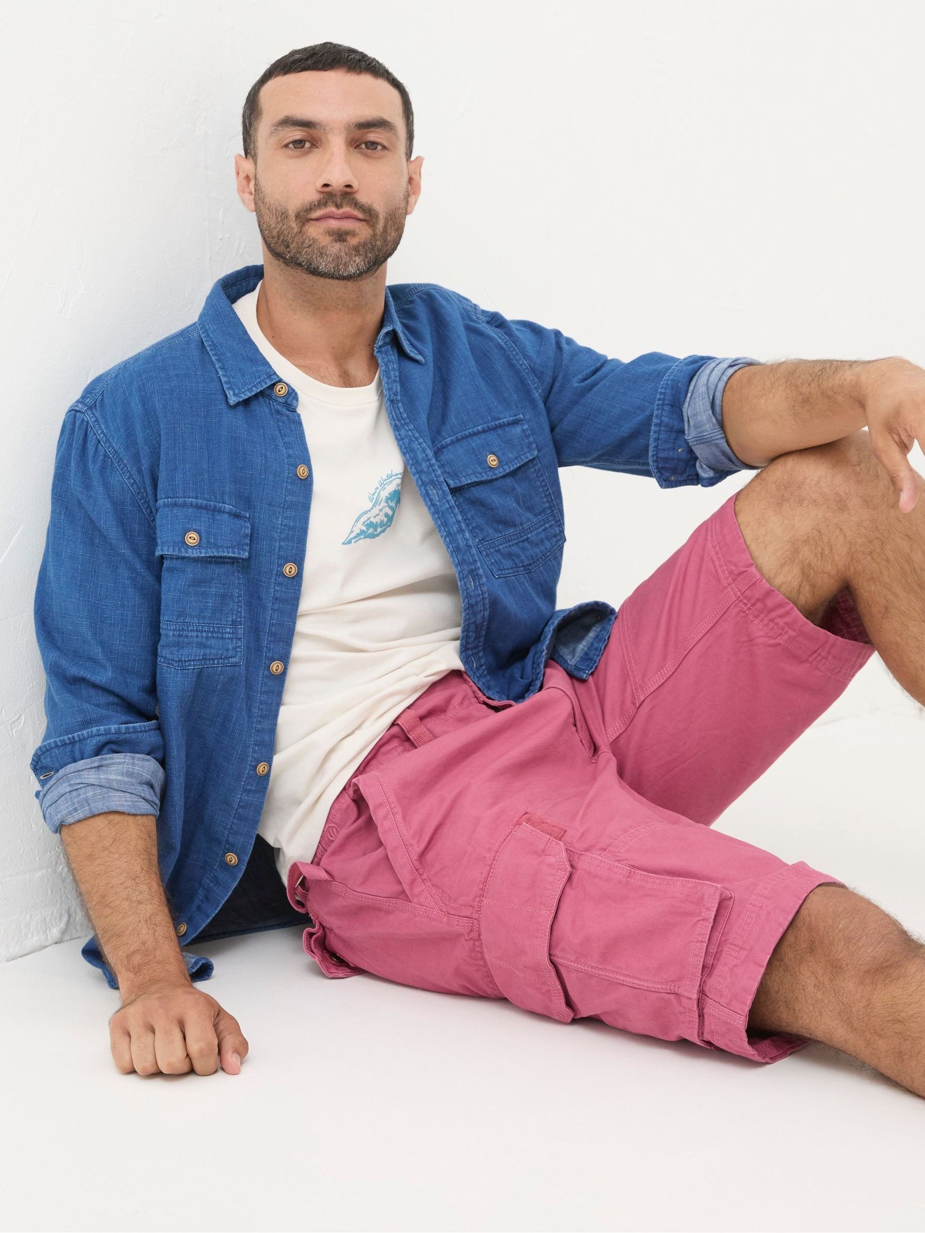 Breakyard Pink Cargo Shorts - Image 3 of 5