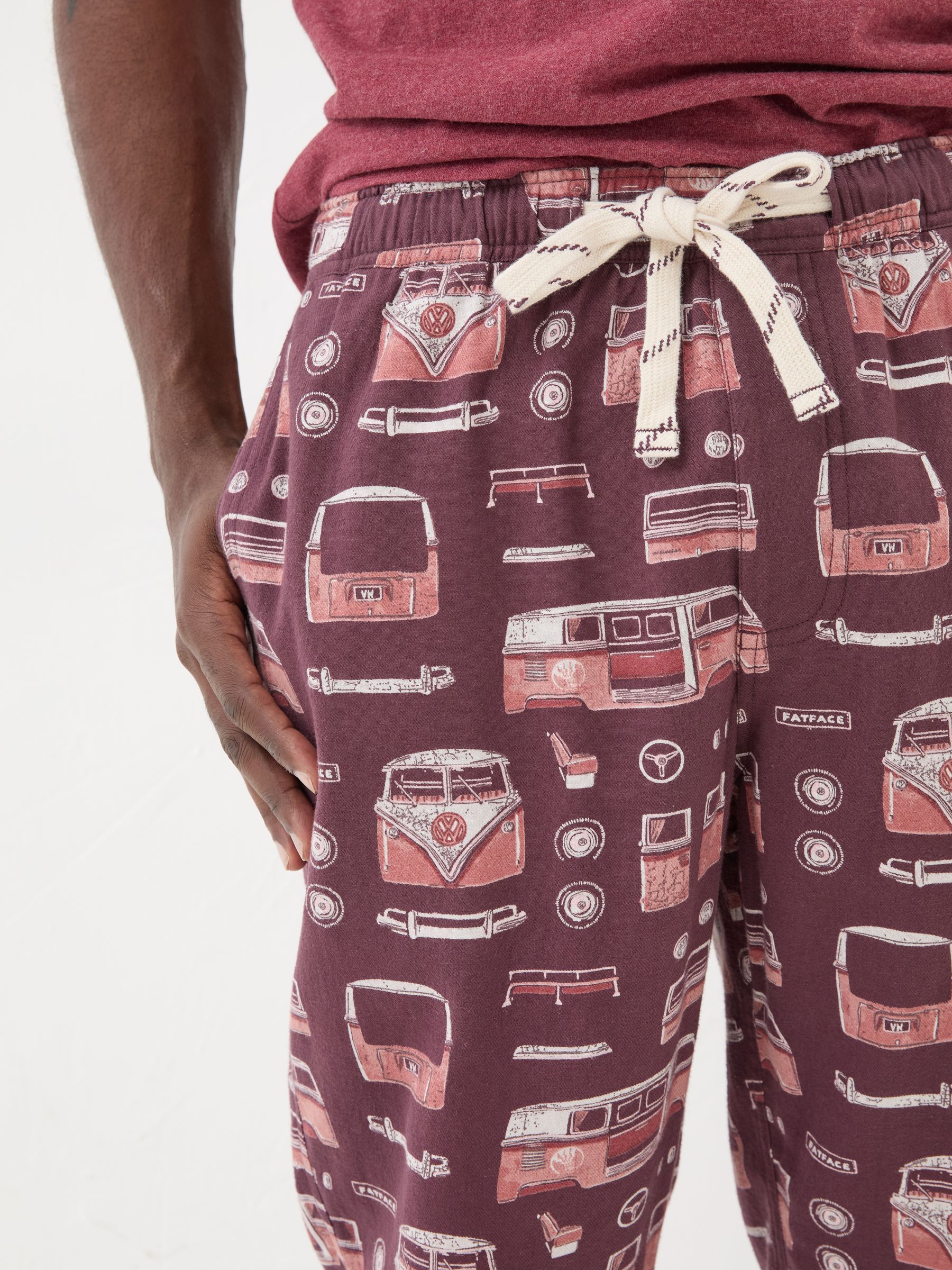 Dark Red VW Print Pyjama Bottoms - Image 5 of 6