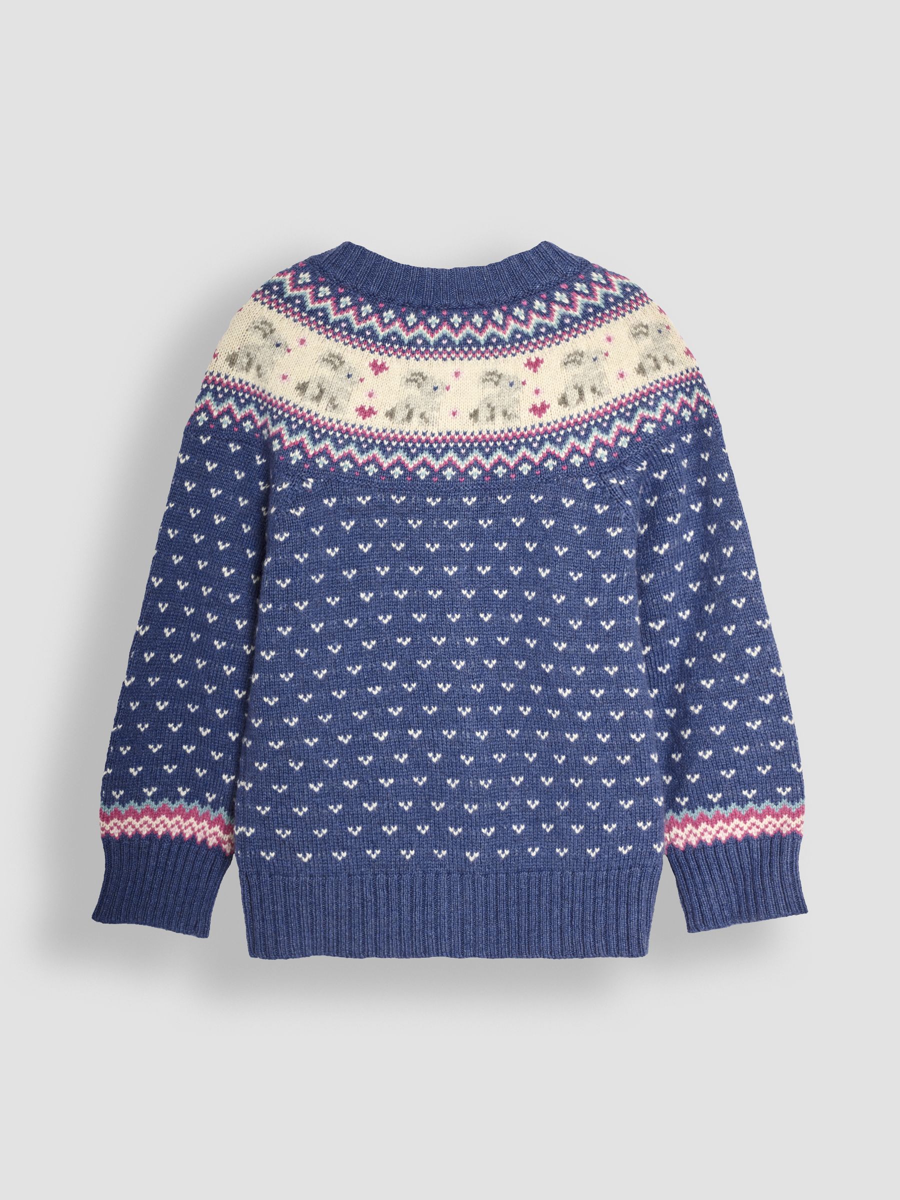 Blue Bunny Knit Fairisle Pattern Cardigan - Image 2 of 3