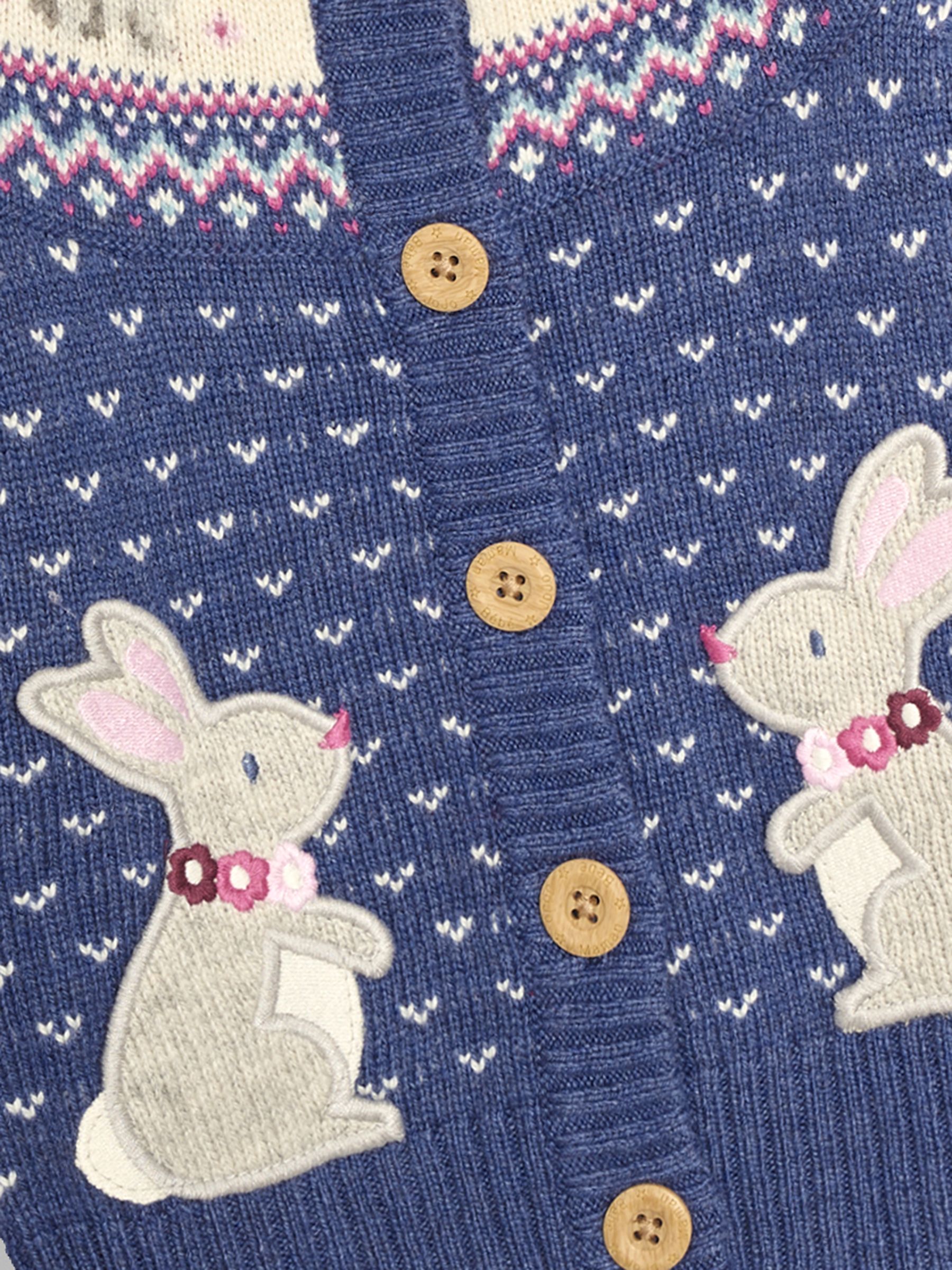 Blue Bunny Knit Fairisle Pattern Cardigan - Image 3 of 3