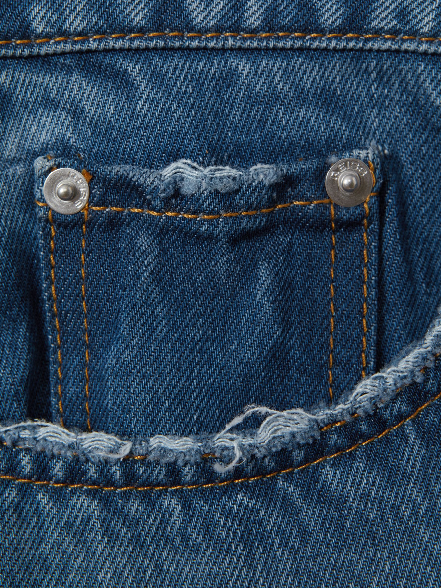 Petite Lightweight Viscose Blend Relaxed Jeans in Mid Blue - Image 6 of 7