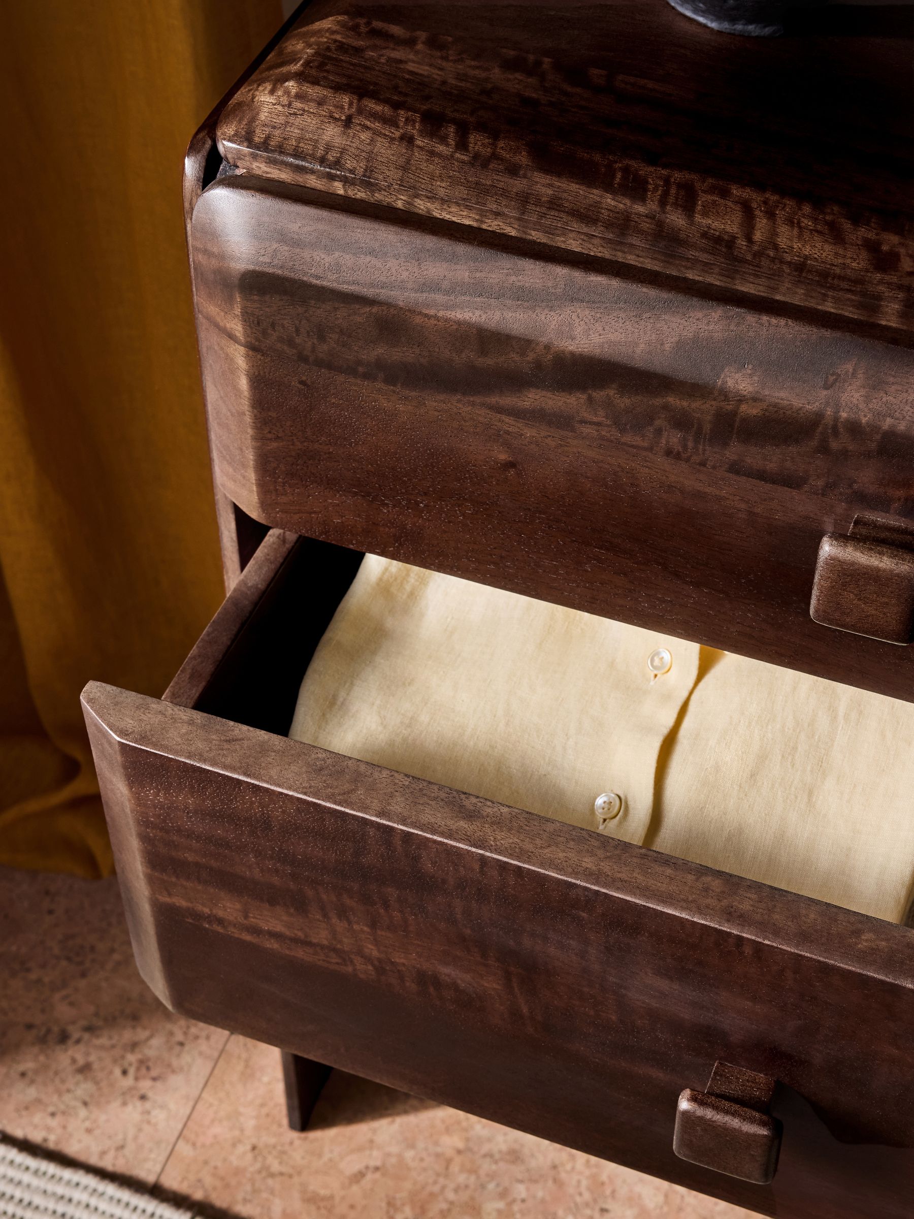 Payton Mango Wood 6 Drawer Chest of Drawers in Brown - Image 3 of 6