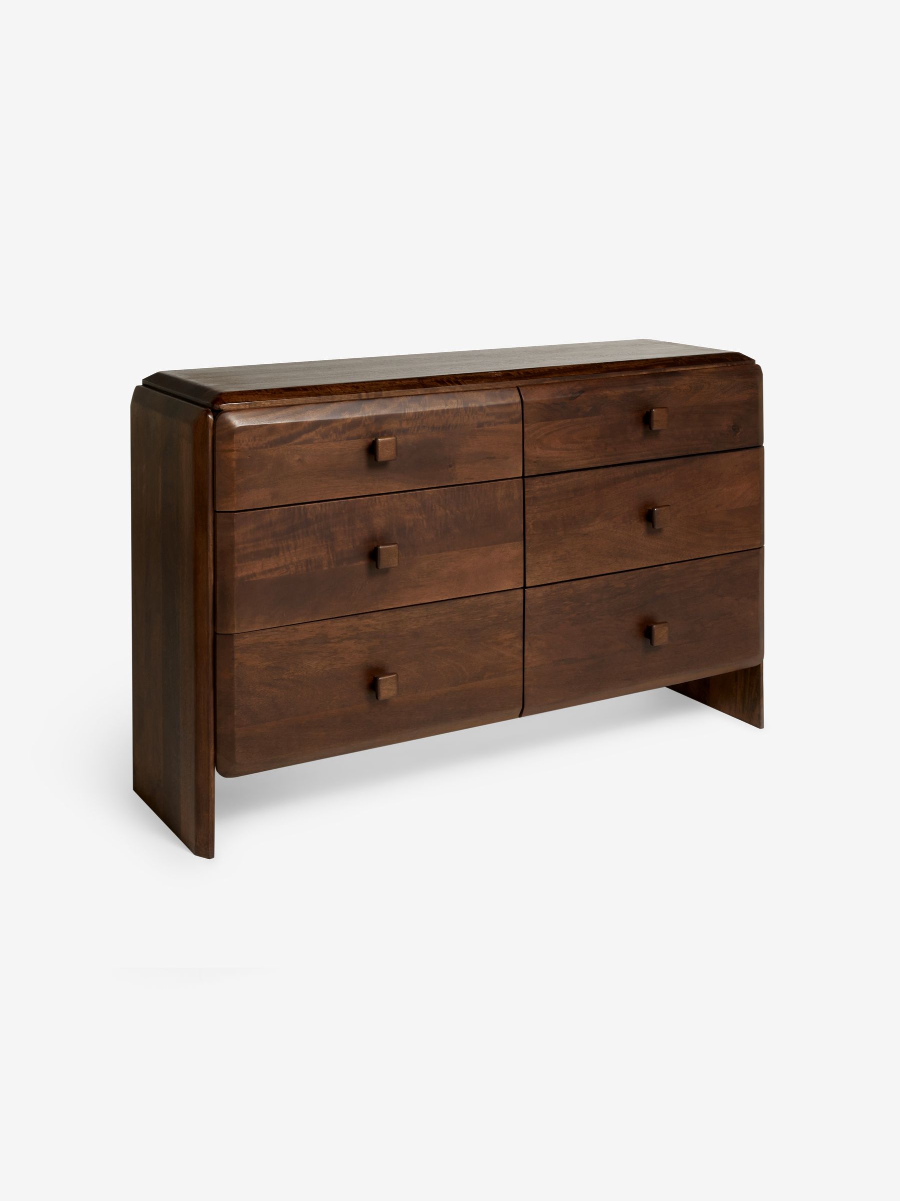 Payton Mango Wood 6 Drawer Chest of Drawers in Brown - Image 5 of 6