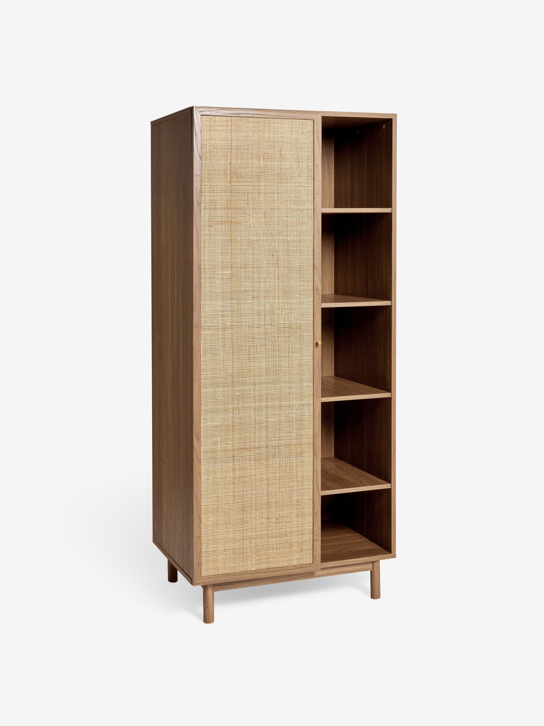 Pavia Rattan Double Wardrobe in Dark Oak Effect - Image 5 of 6