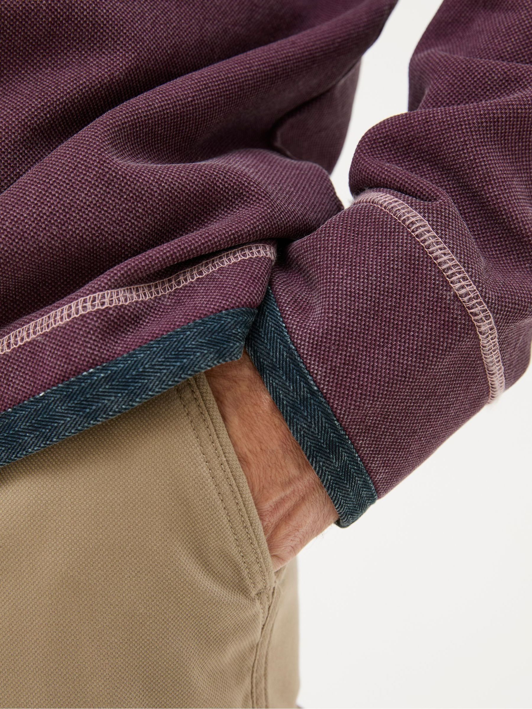 Airlie Dark Red Panel Sweatshirt - Image 6 of 7