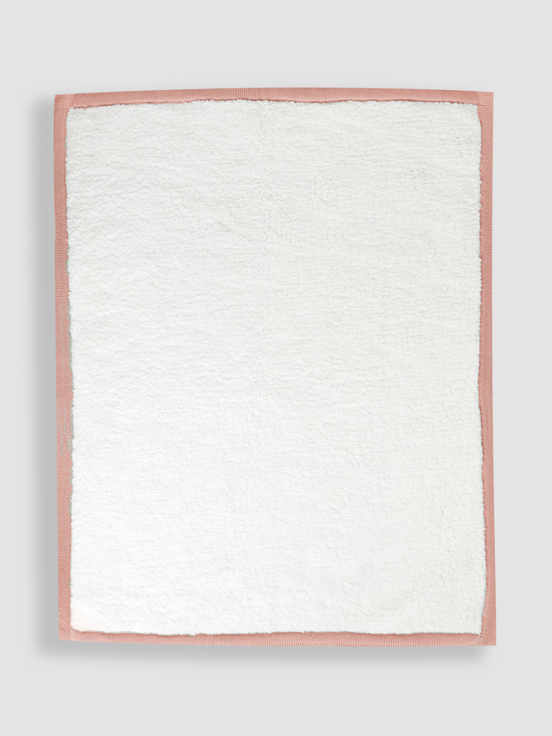 Soft Pink Cable Knit Sherpa Fleece Blanket - Image 6 of 6