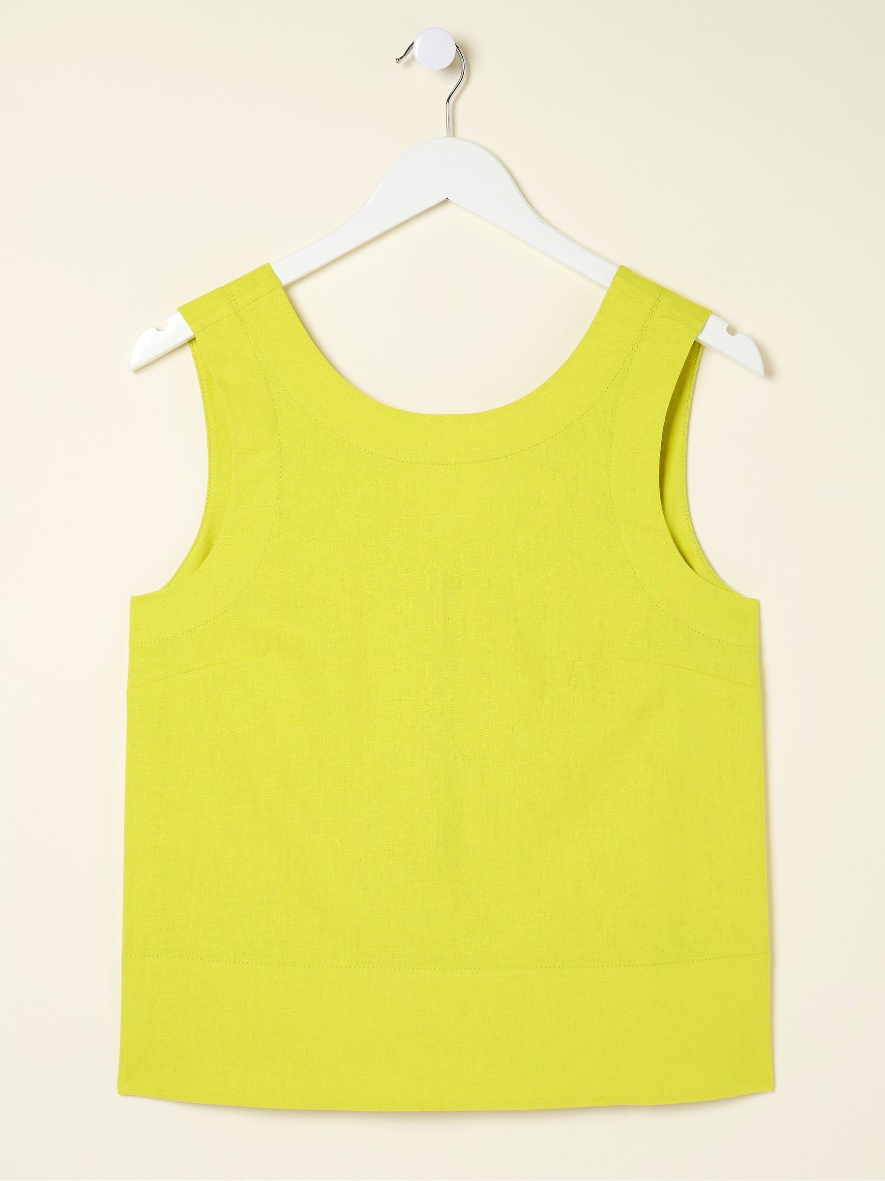 Aditi Green Linen Blend Top - Image 4 of 4