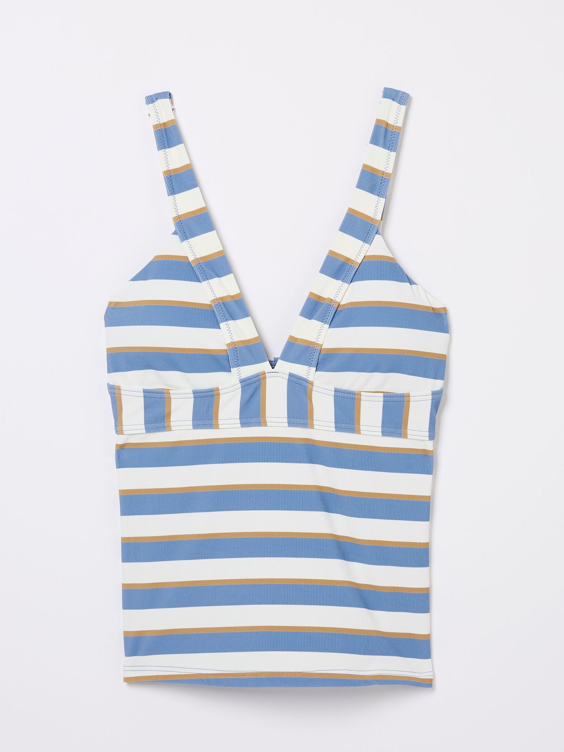 Enya Blue Stripe Tankini Top - Image 4 of 4
