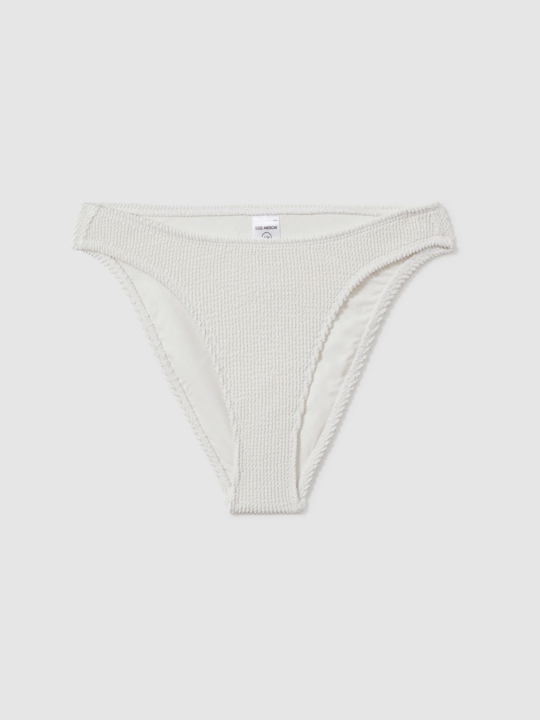 Good American Always Fits Textured Bikini Bottoms in Cloud White - Image 2 of 5