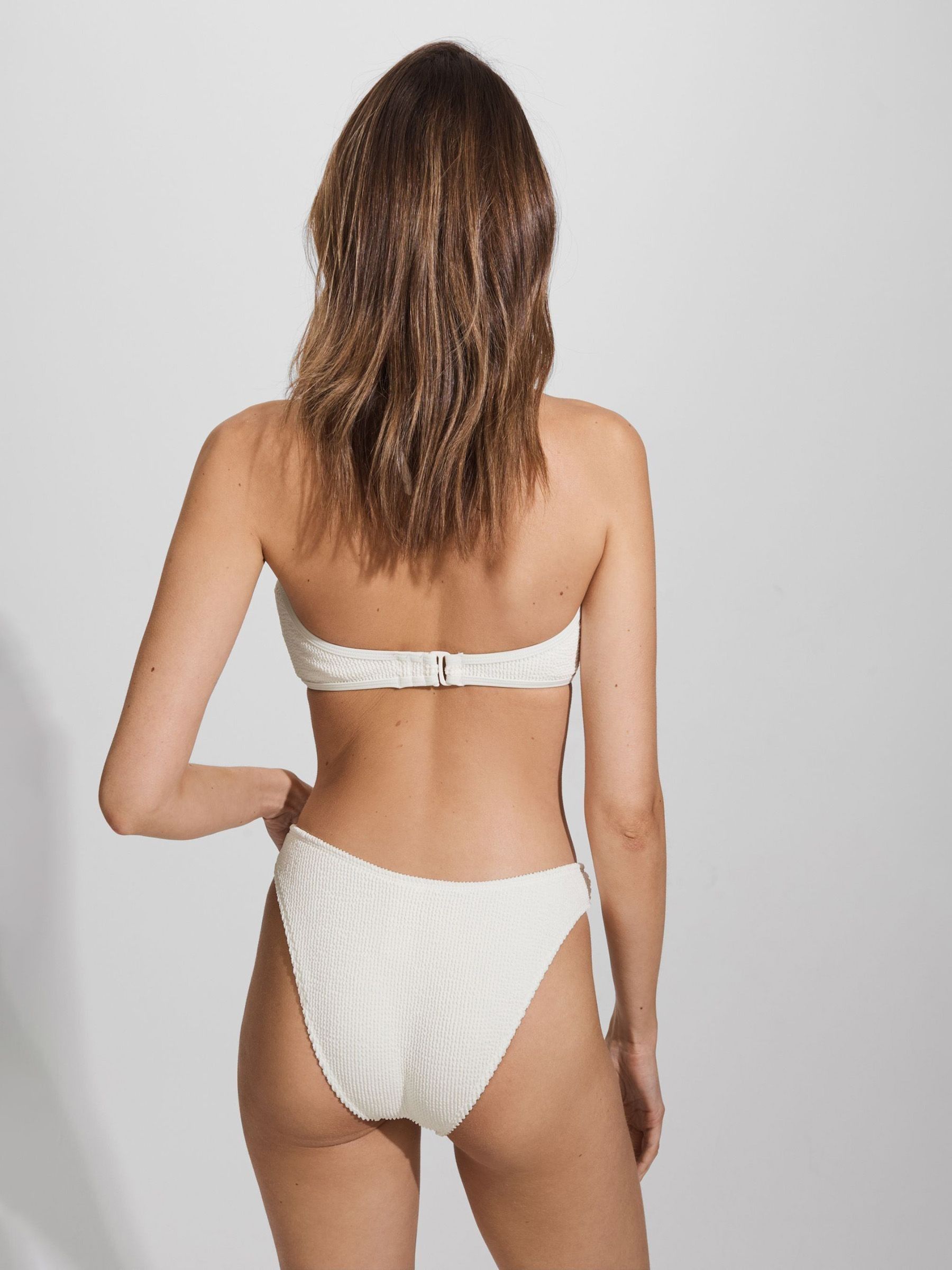 Good American Always Fits Textured Bikini Bottoms in Cloud White - Image 3 of 5