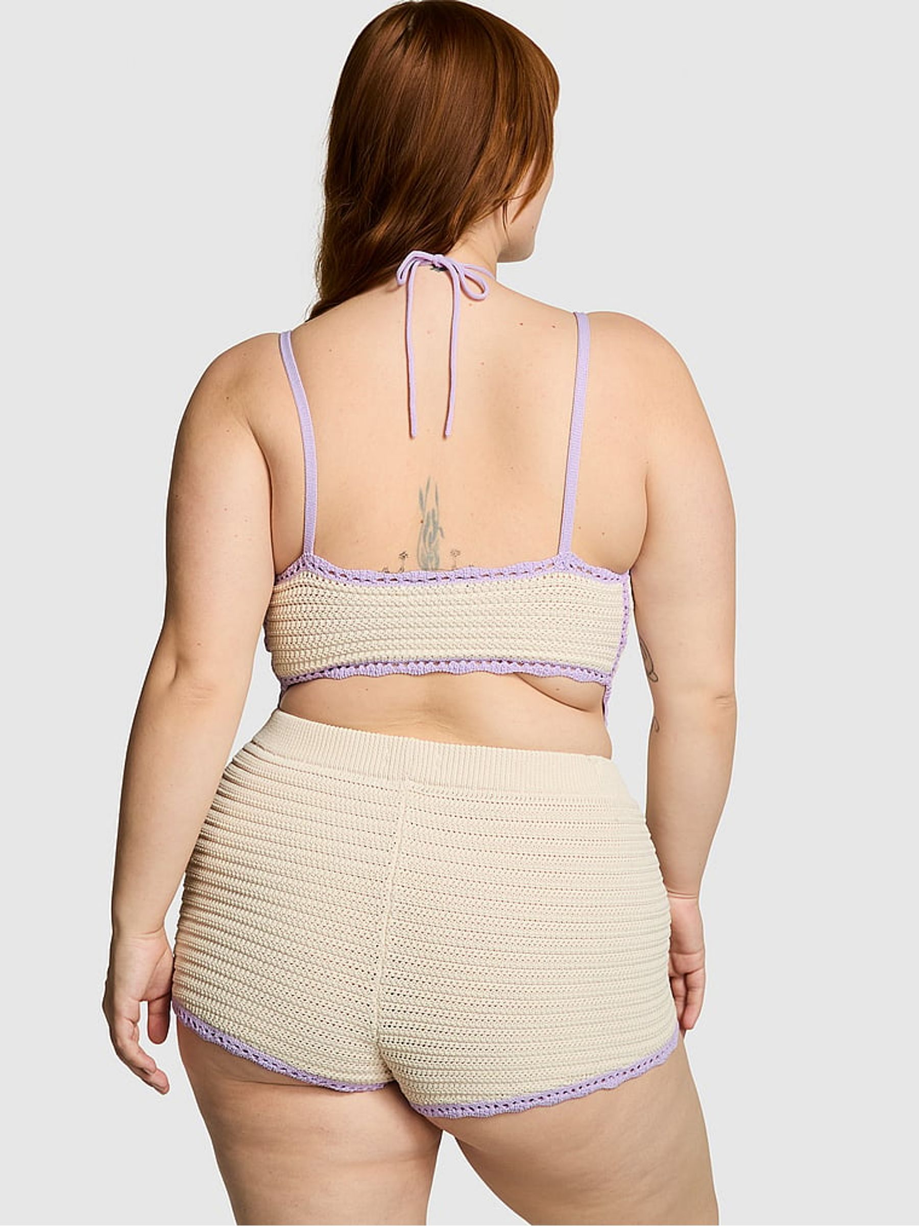 White Shell Crochet Butterfly Two Piece Set - Image 2 of 3