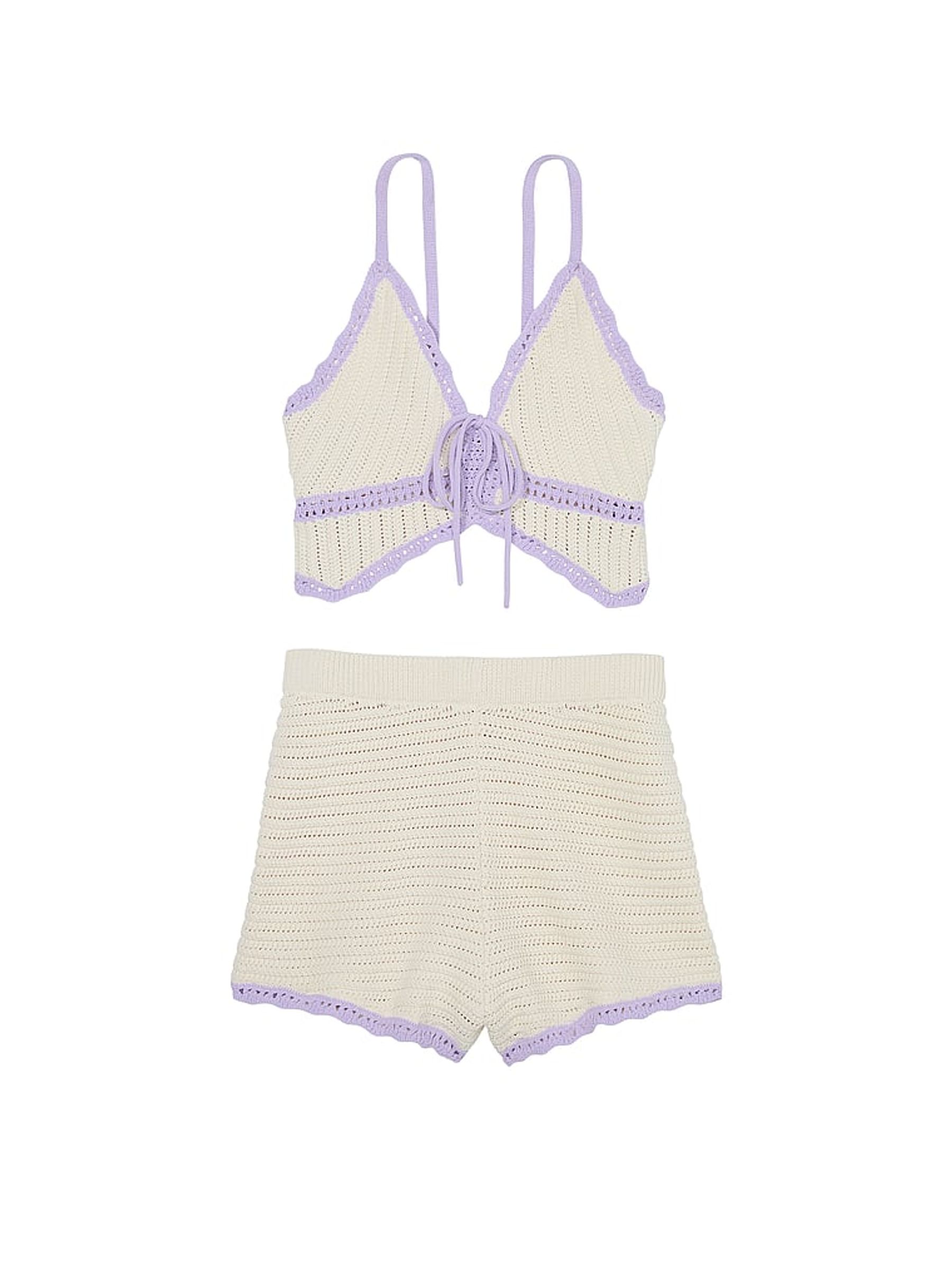 White Shell Crochet Butterfly Two Piece Set - Image 3 of 3