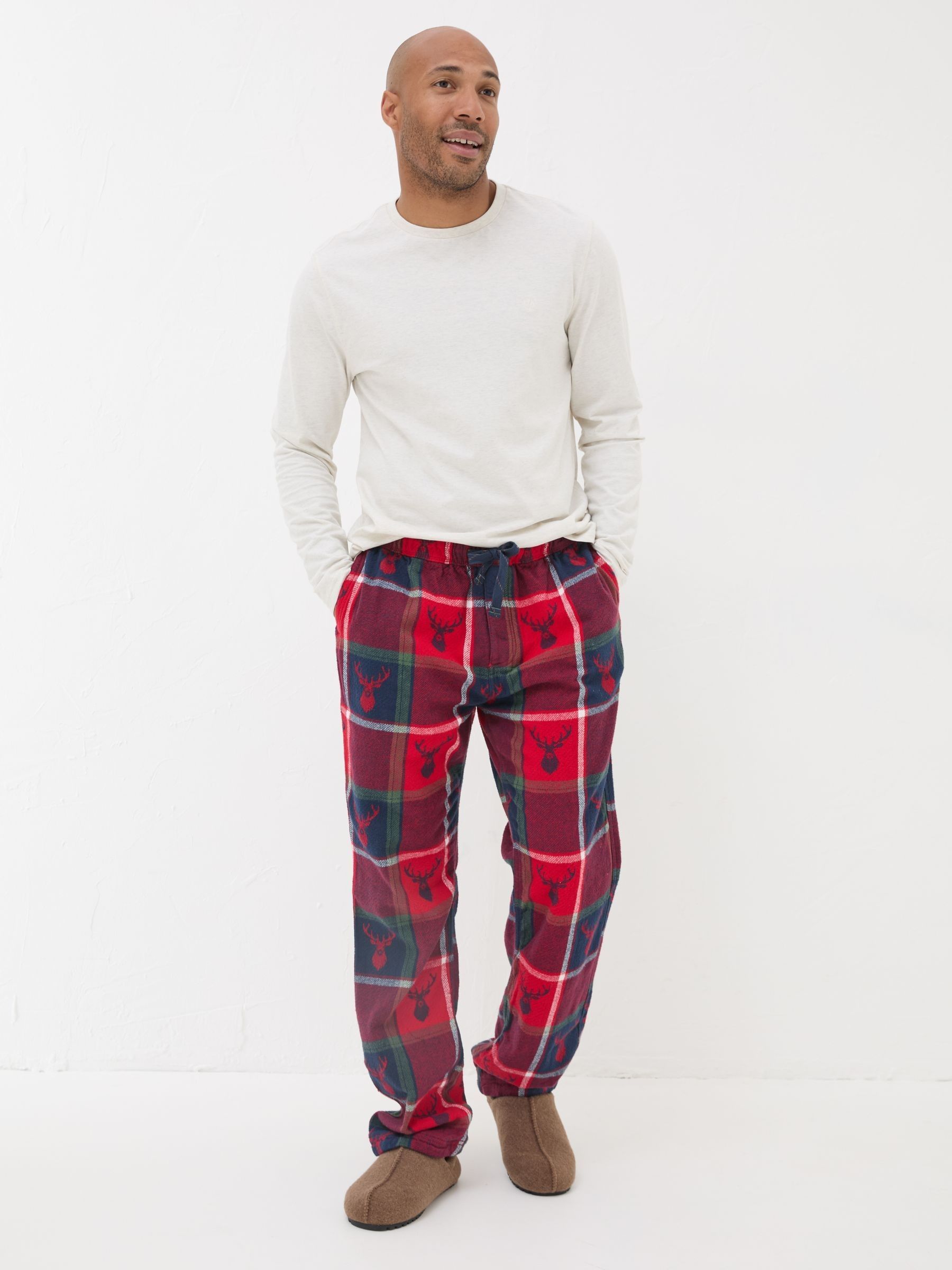 Red Stag Jacquard Pyjama Bottoms - Image 3 of 6