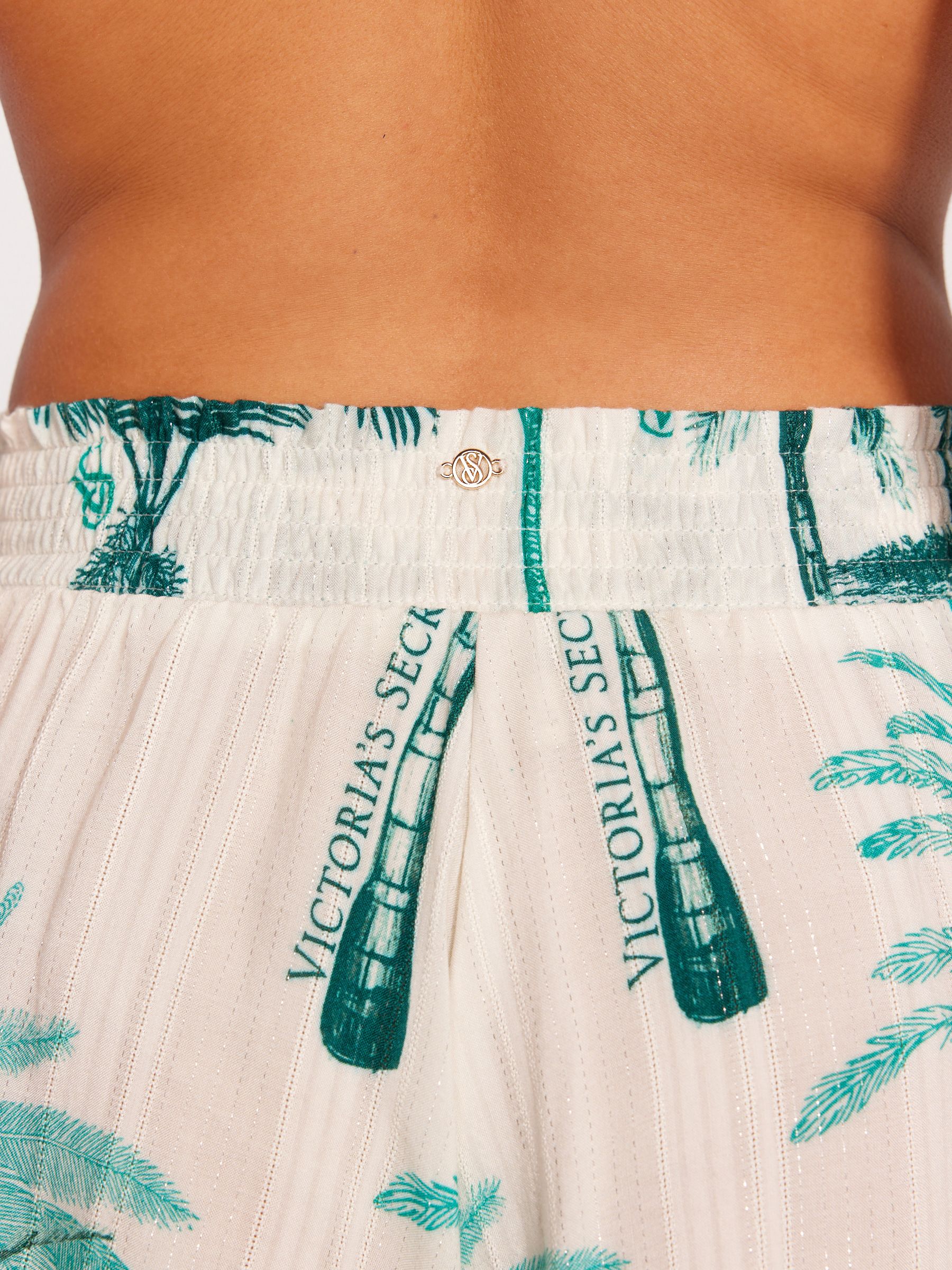White Tropical Palm Beach Shorts - Image 8 of 10