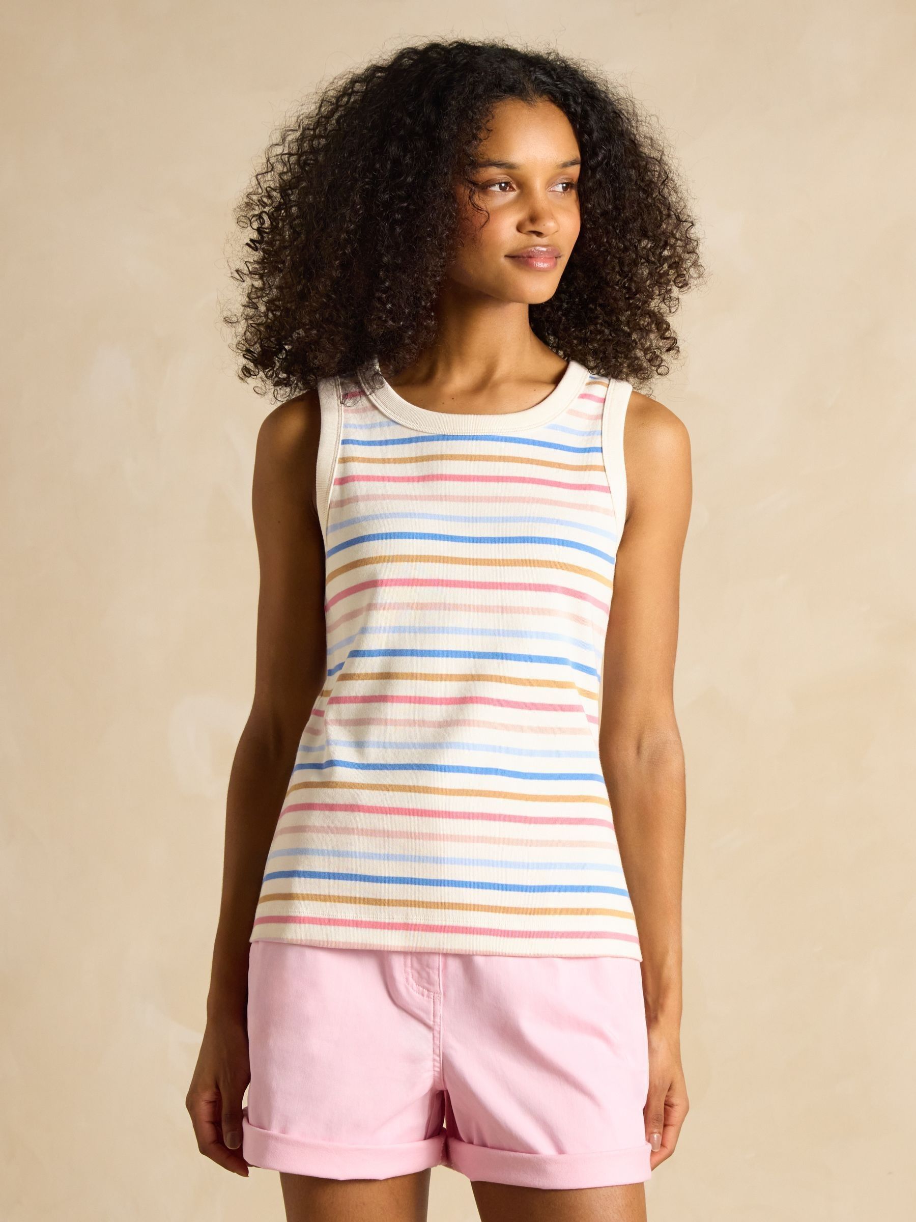 Multi Striped Premium Ribbed Jersey Vest - Image 1 of 7