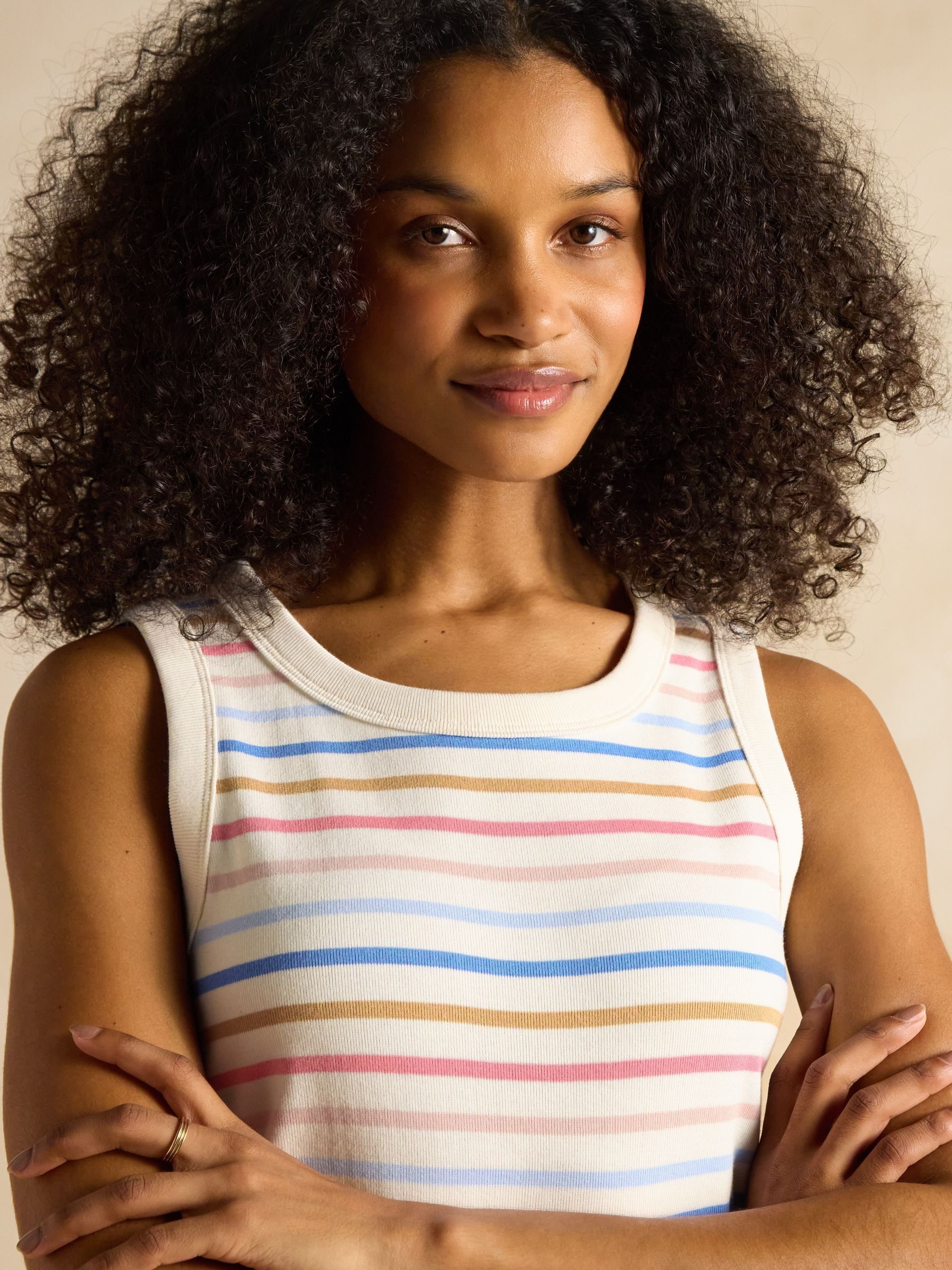 Multi Striped Premium Ribbed Jersey Vest - Image 4 of 7
