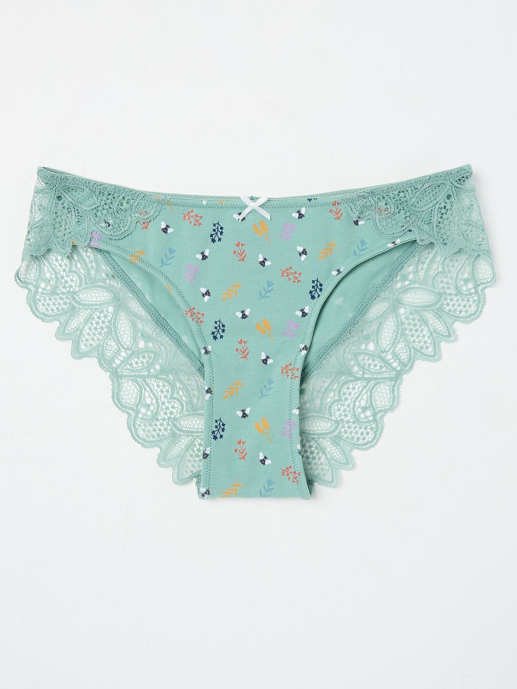 Autumn Green Bee Cheeky Knickers - Image 1 of 2