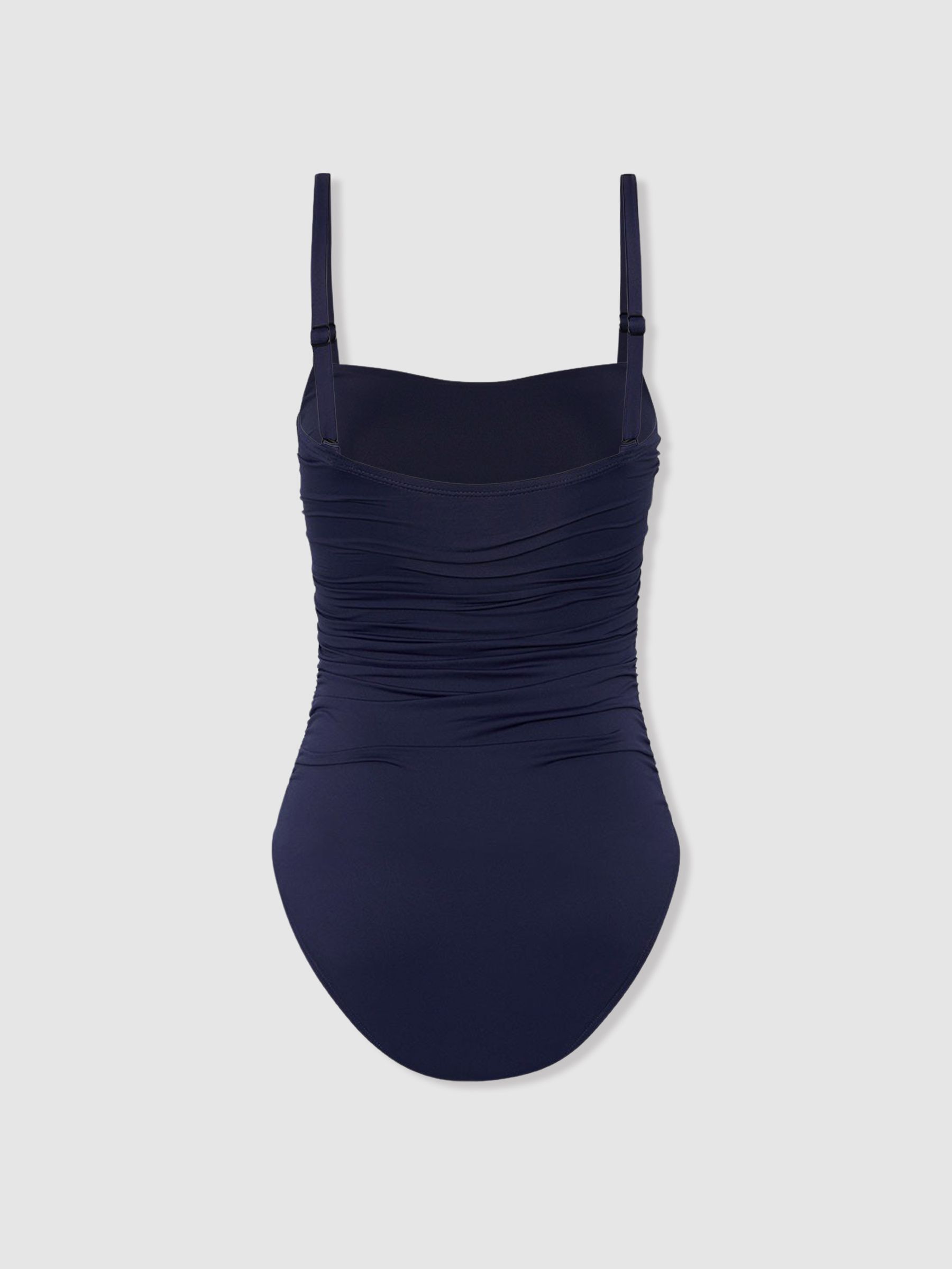 Bondi Born Removable Strap Bandeau Swimsuit in Navy - Image 2 of 4