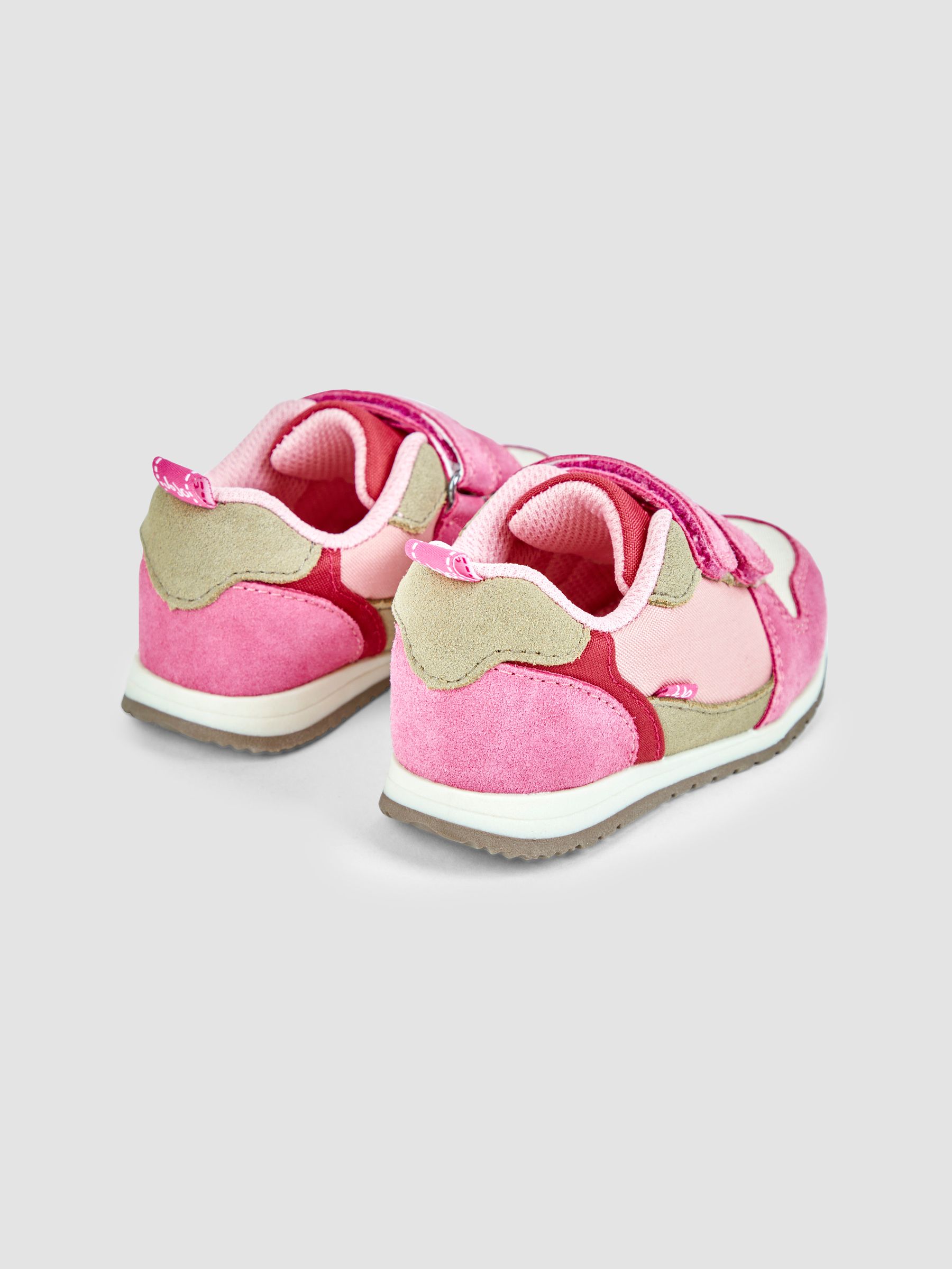 Bright Pink Colourblock Riptape Trainer - Image 2 of 7